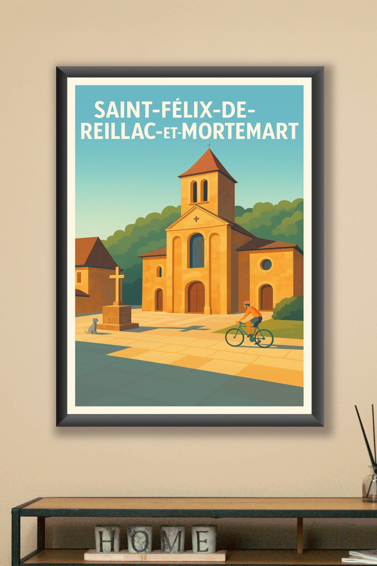 Affiche Saint-Félix-de-Reillac-et-Mortemart — Charme et sérénité au cœur du Périgord · poster d'art de Saint-Félix-de-Reillac-et-Mortemart