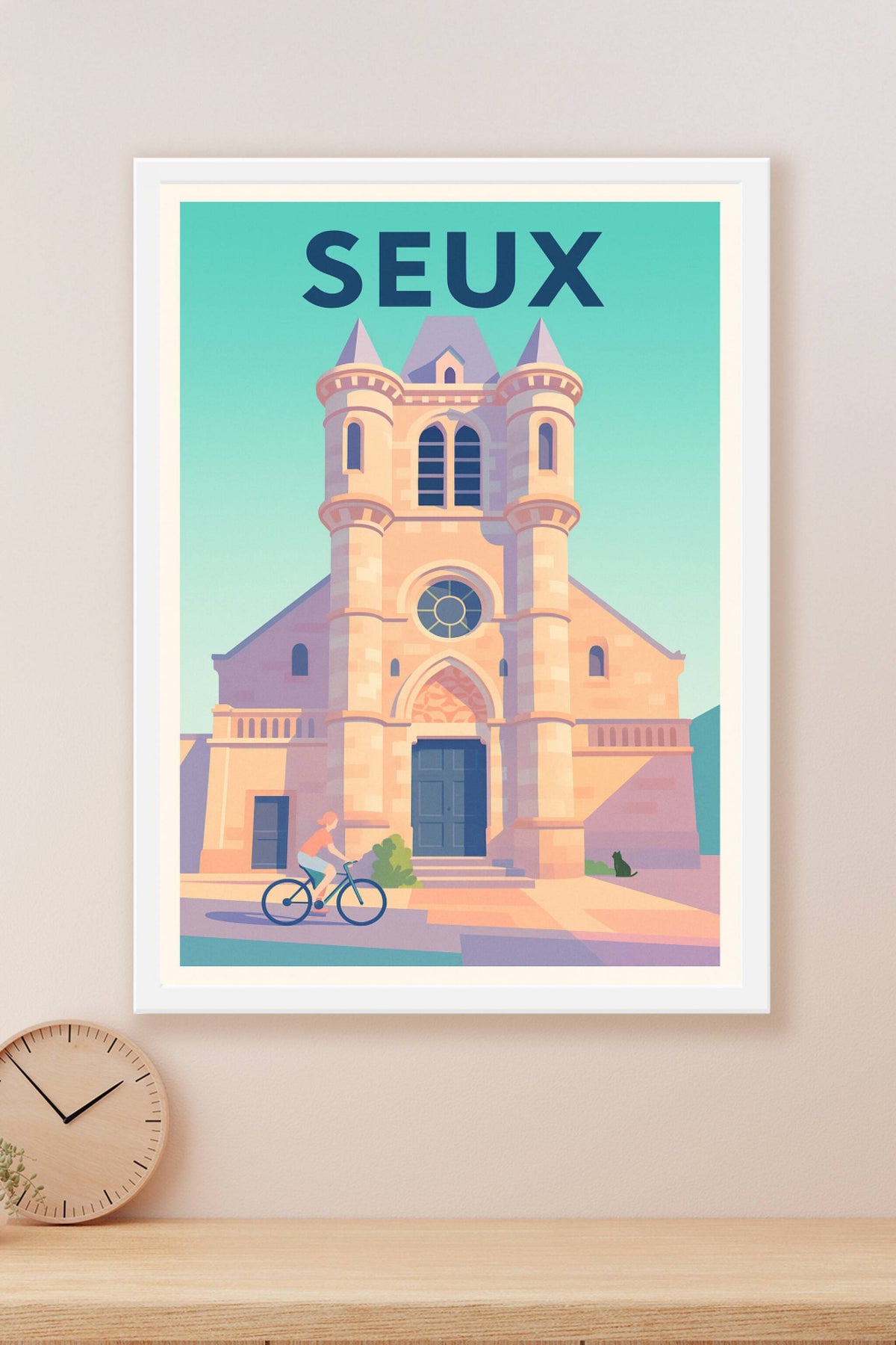 Affiche Seux — Charme et sérénité d'un village au passé historique · poster d'art de Seux