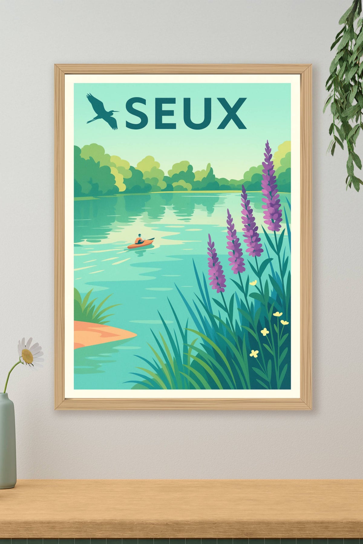 Affiche Seux — Évasion Nature au Fil de l'Eau · poster d'art de Seux