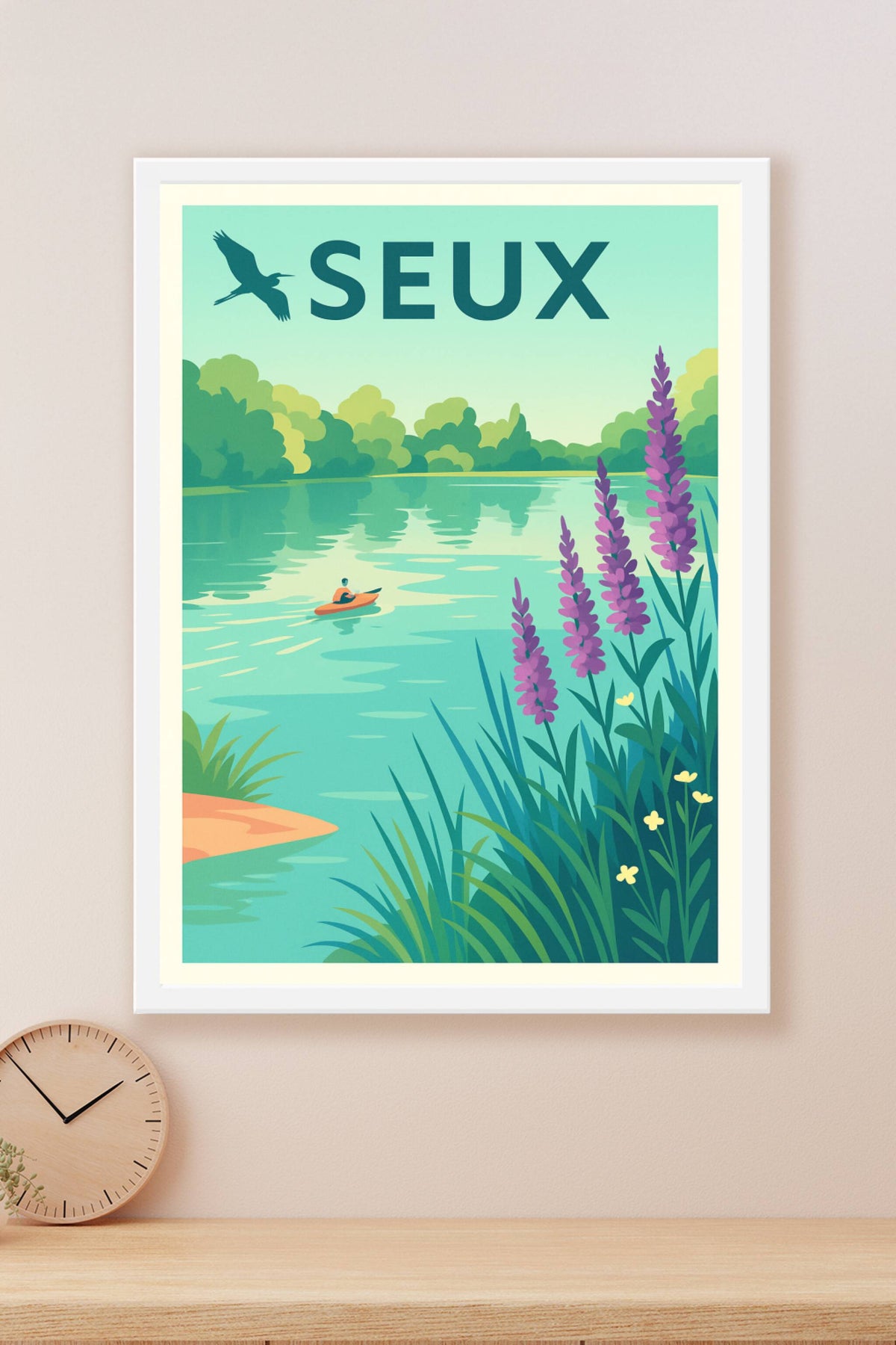Affiche Seux — Évasion Nature au Fil de l'Eau · poster d'art de Seux