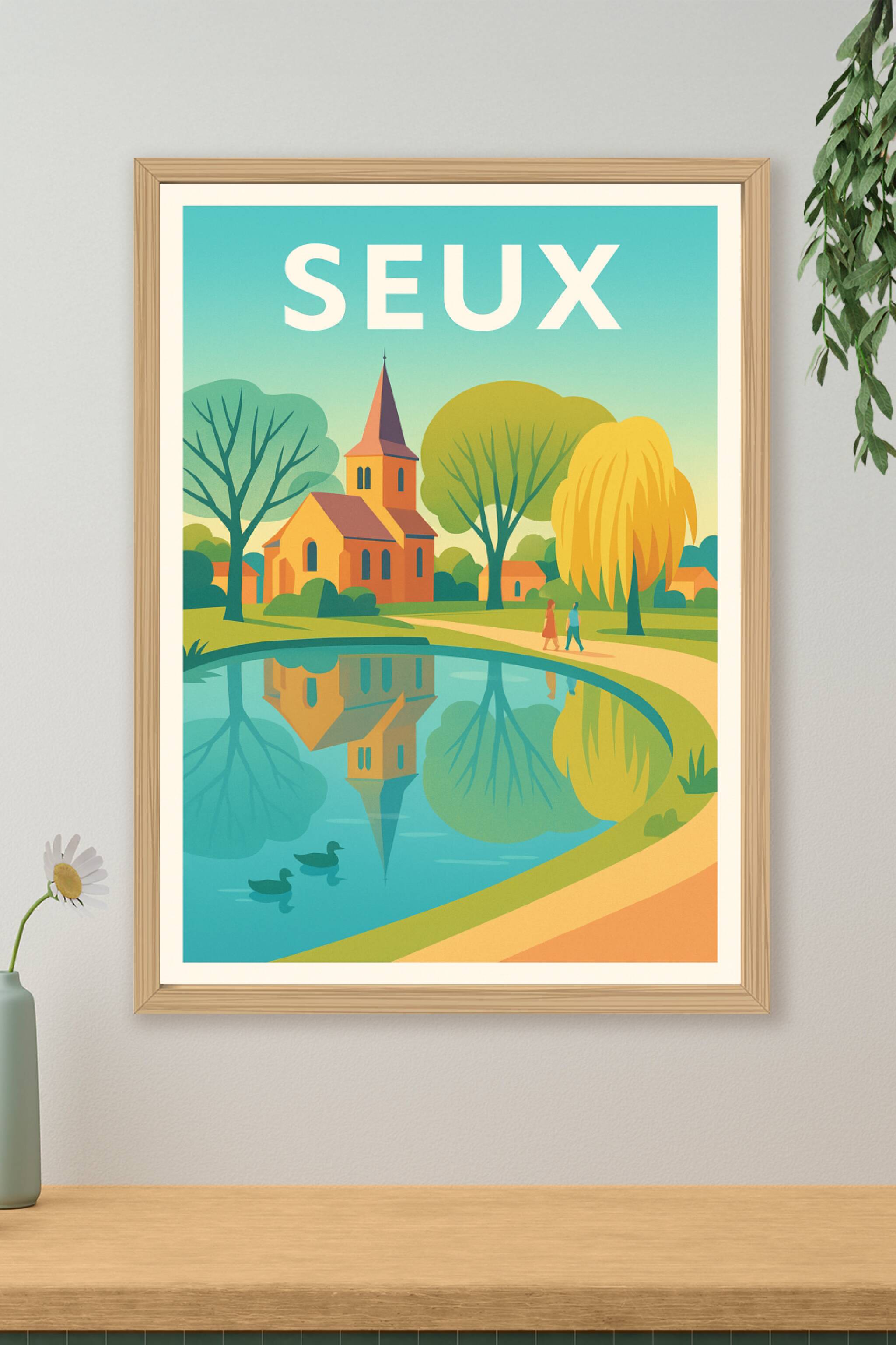 Affiche de Seux - Sérénité au bord de l'eau