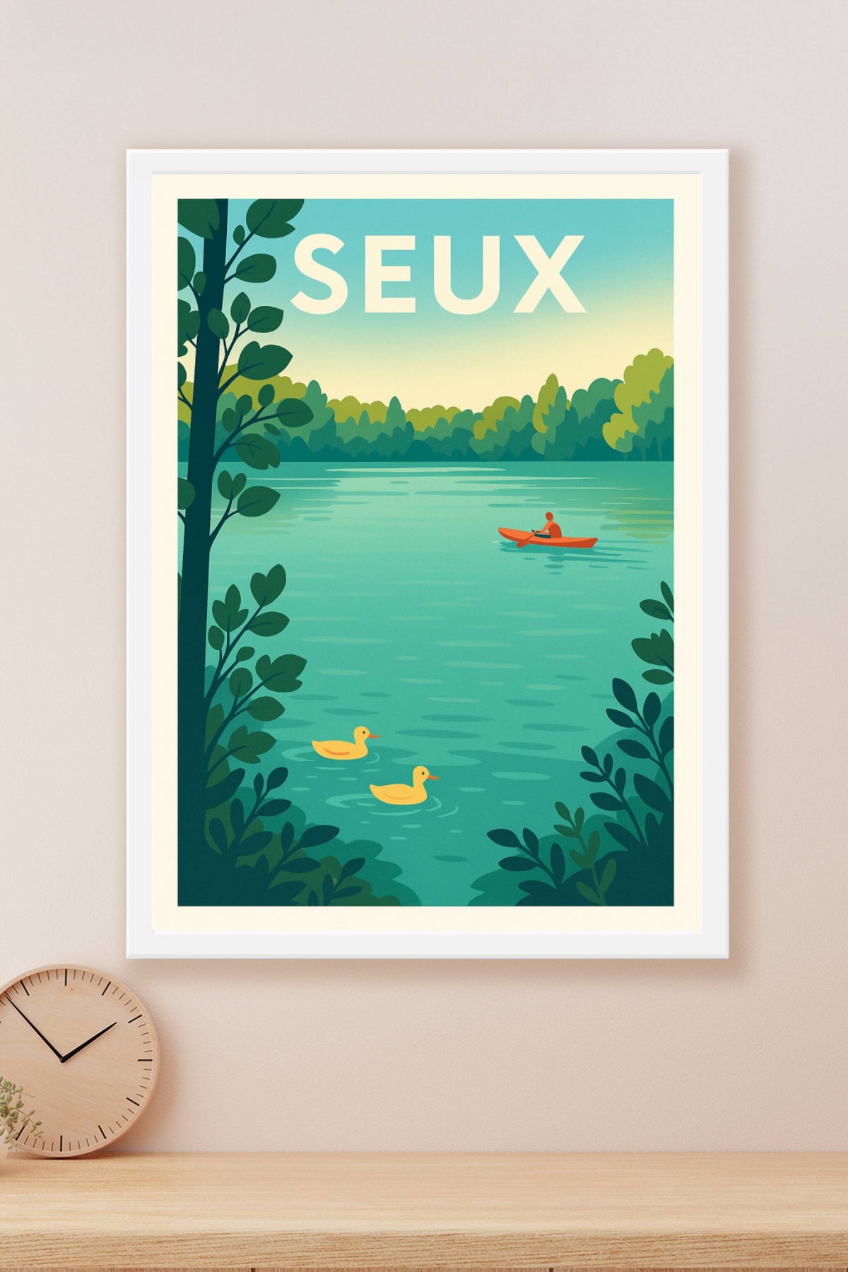 Affiche Seux — Sérénité au fil de l'eau · poster d'art de Seux