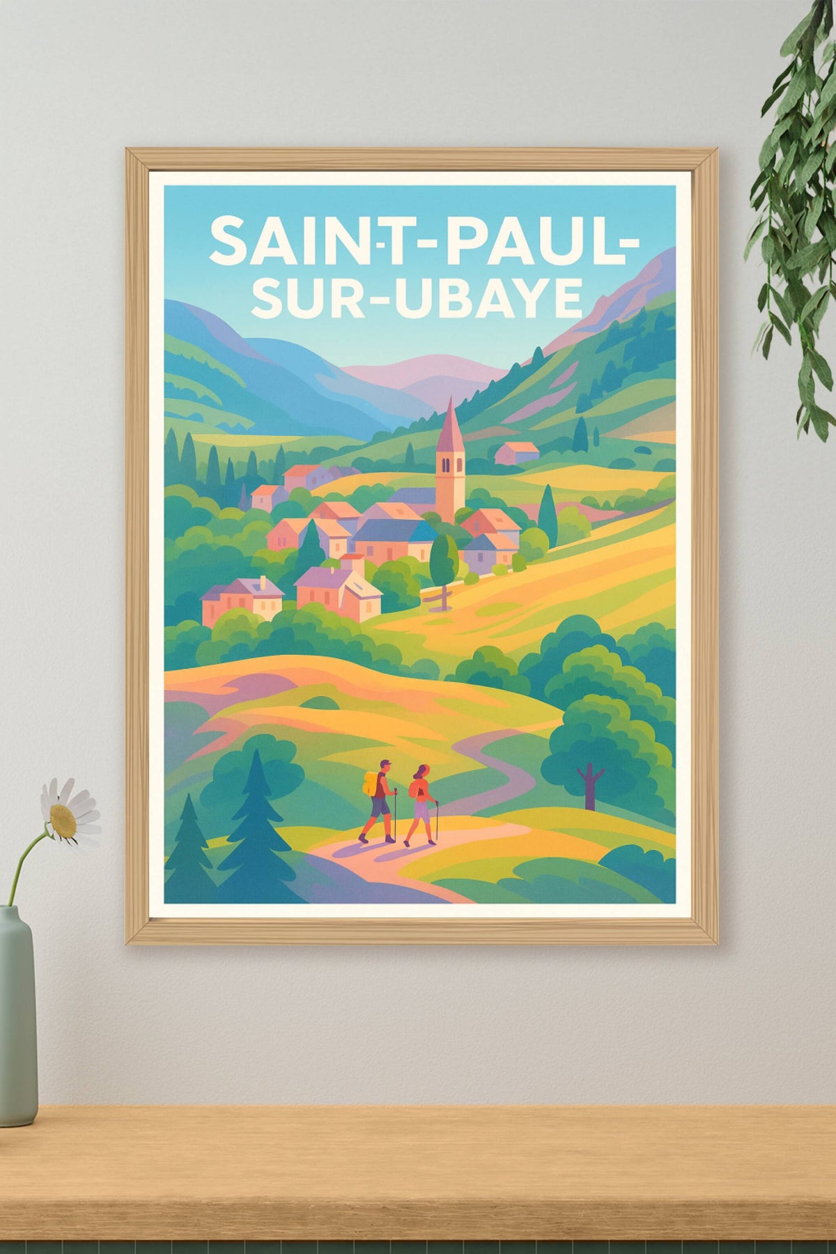 Affiche Saint-Paul-sur-Ubaye — L'évasion nature au cœur des Alpes · poster d'art de Saint-Paul-sur-Ubaye