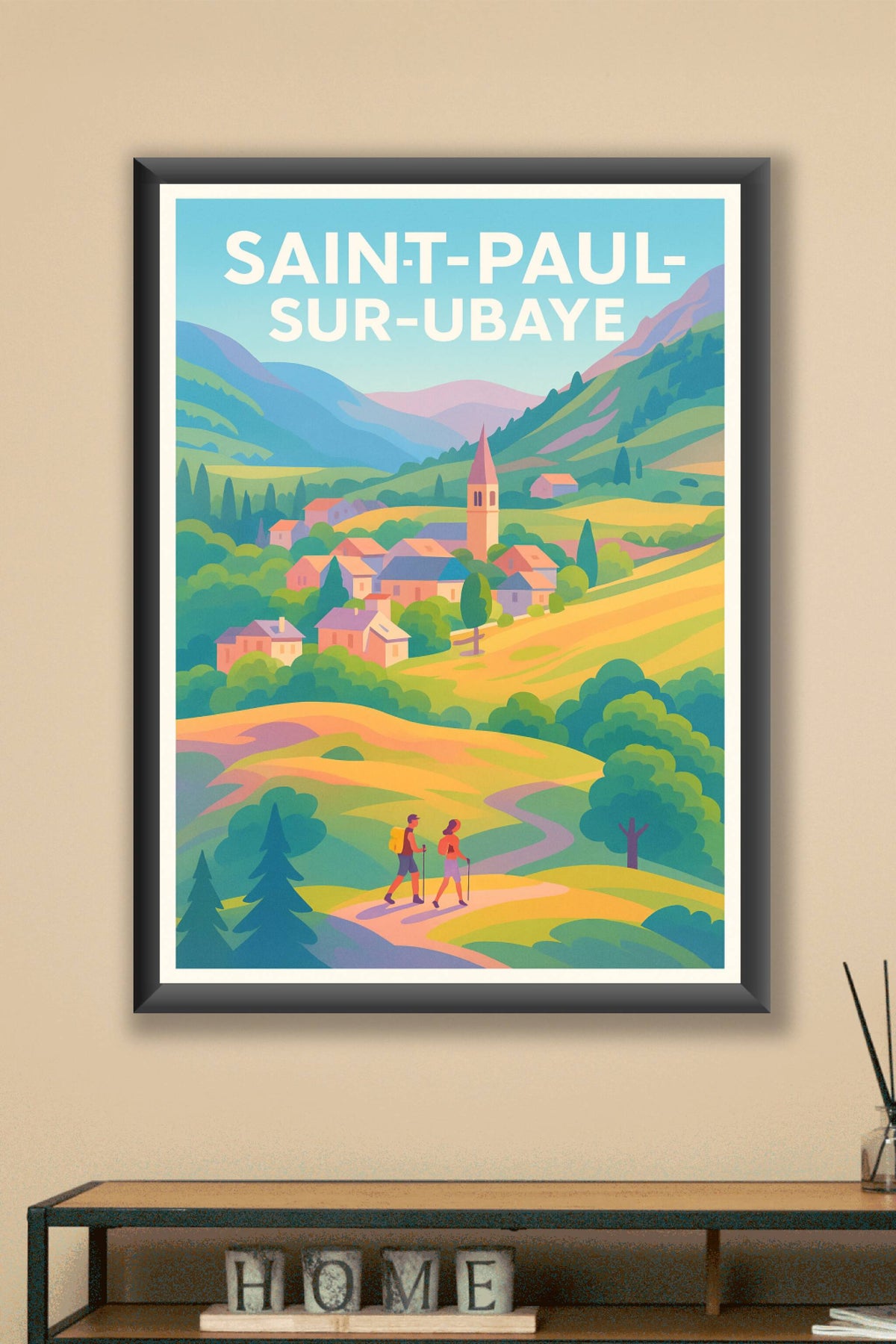 Affiche Saint-Paul-sur-Ubaye — L'évasion nature au cœur des Alpes · poster d'art de Saint-Paul-sur-Ubaye