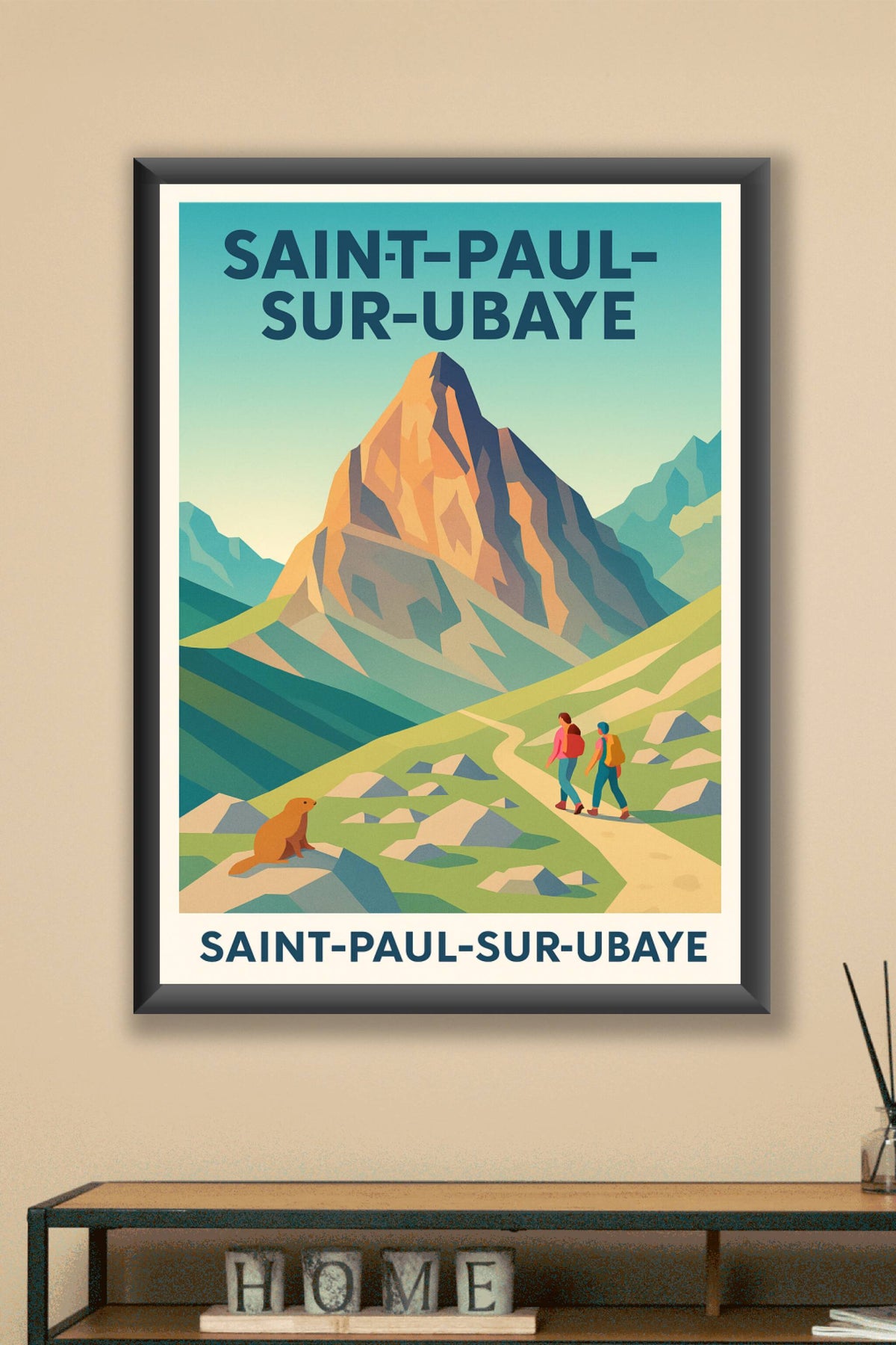 Affiche Saint-Paul-sur-Ubaye — Évasion et nature grandeur alpine · poster d'art de Saint-Paul-sur-Ubaye