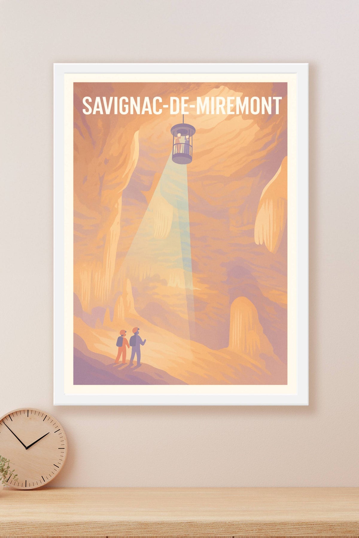 Affiche Savignac-de-Miremont — Exploration souterraine et émerveillement · poster d'art de Savignac-de-Miremont