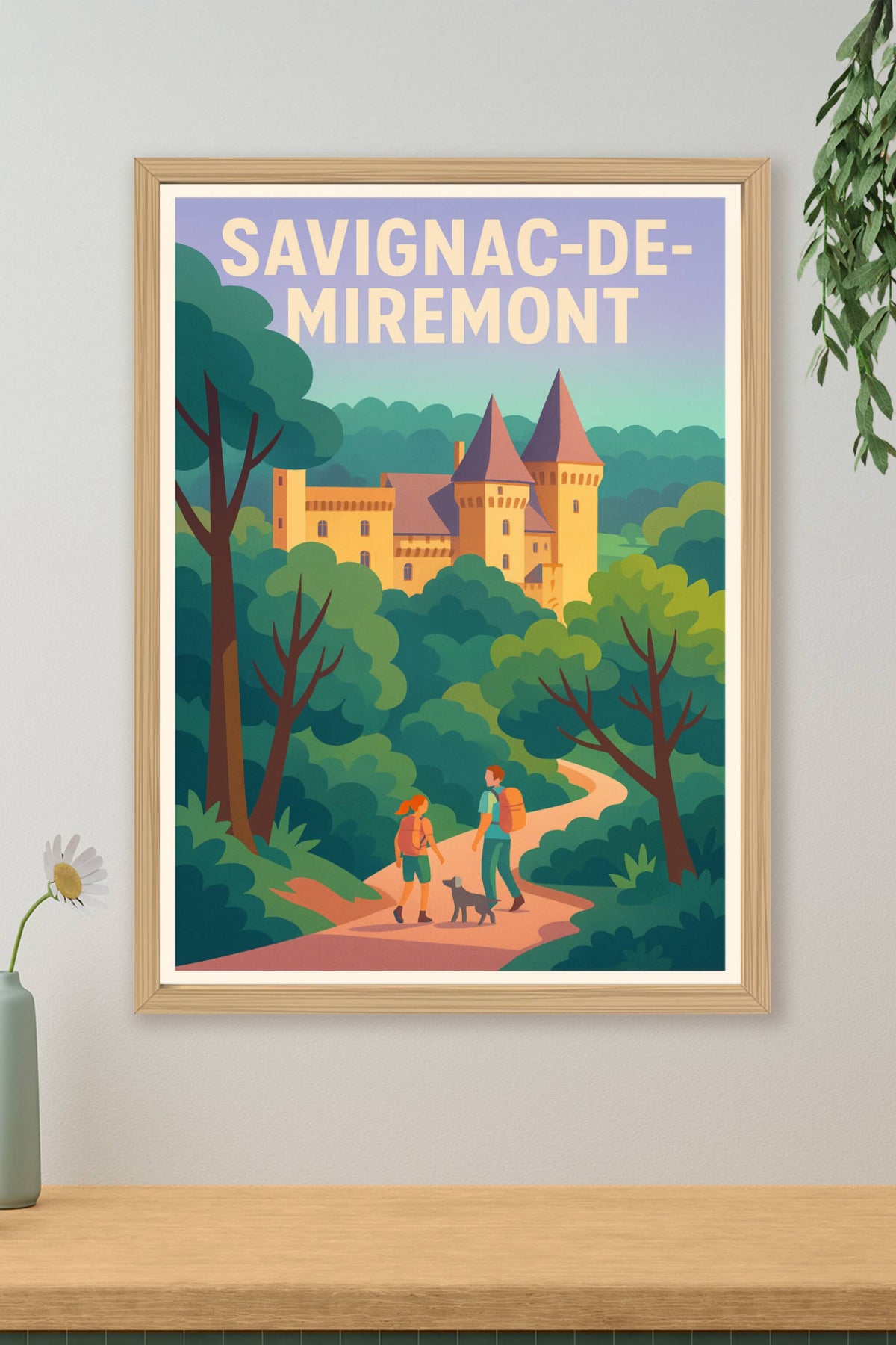 Affiche Savignac-de-Miremont — Balade au cœur de l'histoire · poster d'art de Savignac-de-Miremont