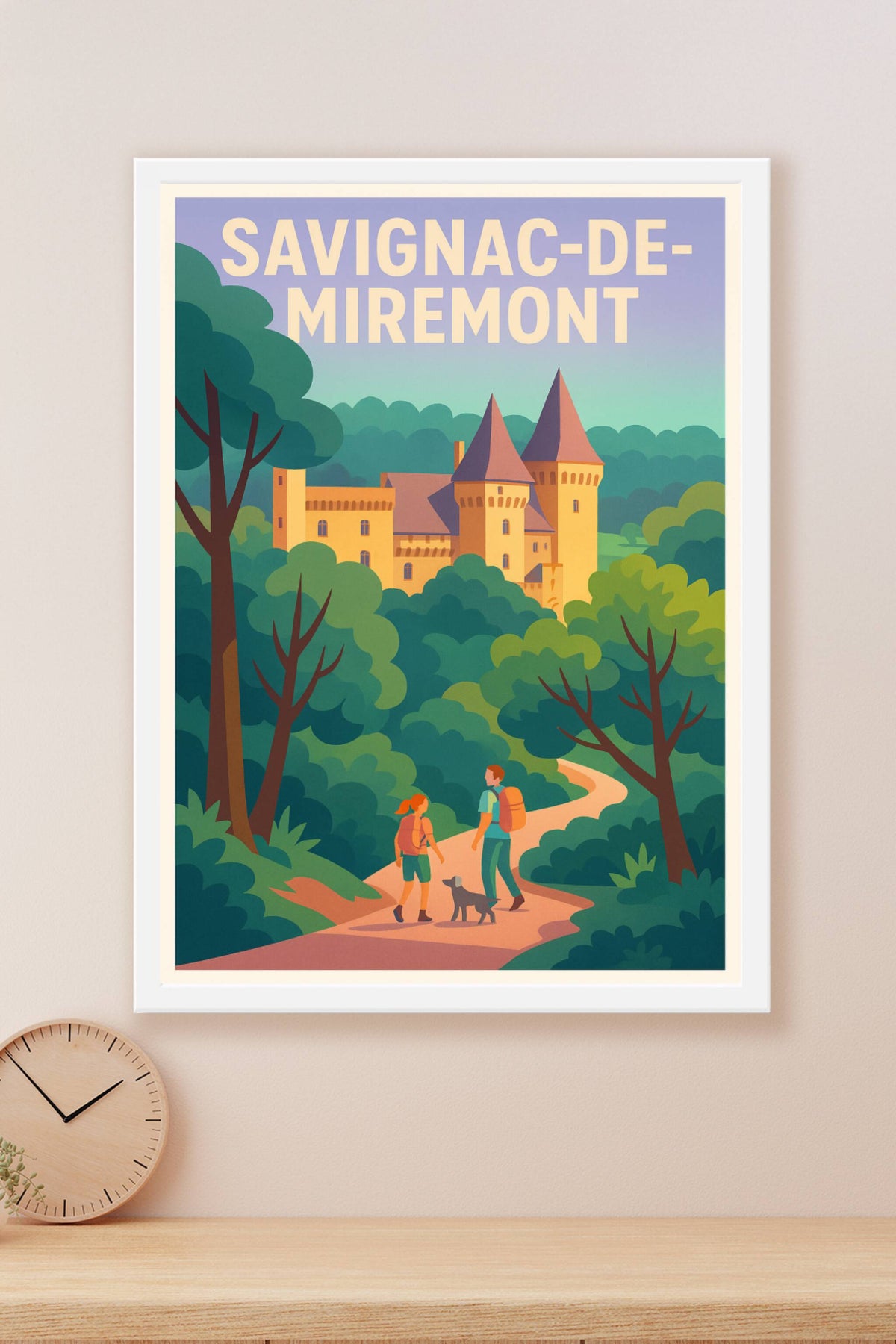 Affiche Savignac-de-Miremont — Balade au cœur de l'histoire · poster d'art de Savignac-de-Miremont