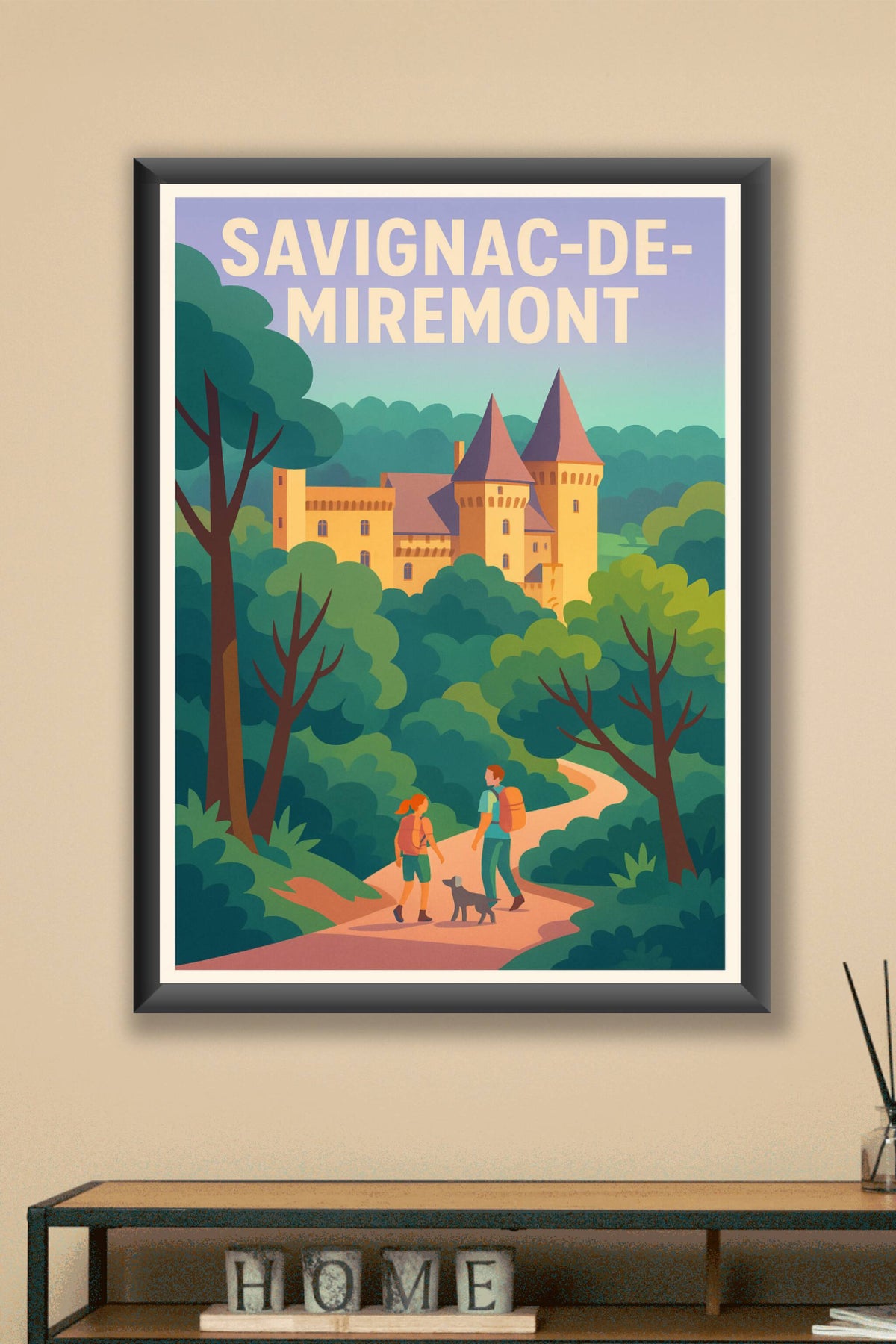 Affiche Savignac-de-Miremont — Balade au cœur de l'histoire · poster d'art de Savignac-de-Miremont