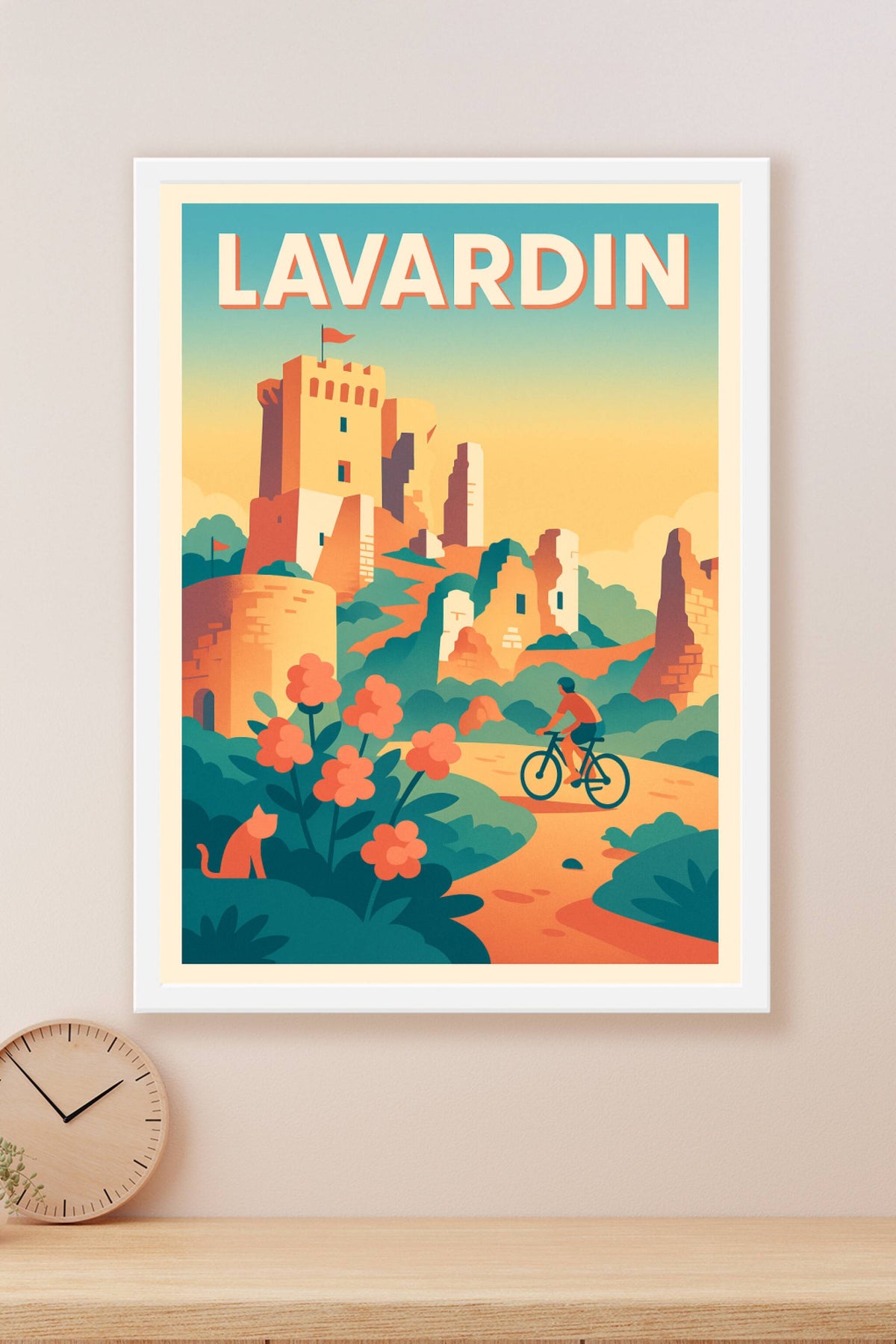Affiche Lavardin — Évasion bucolique au cœur des ruines médiévales · poster d'art de Lavardin