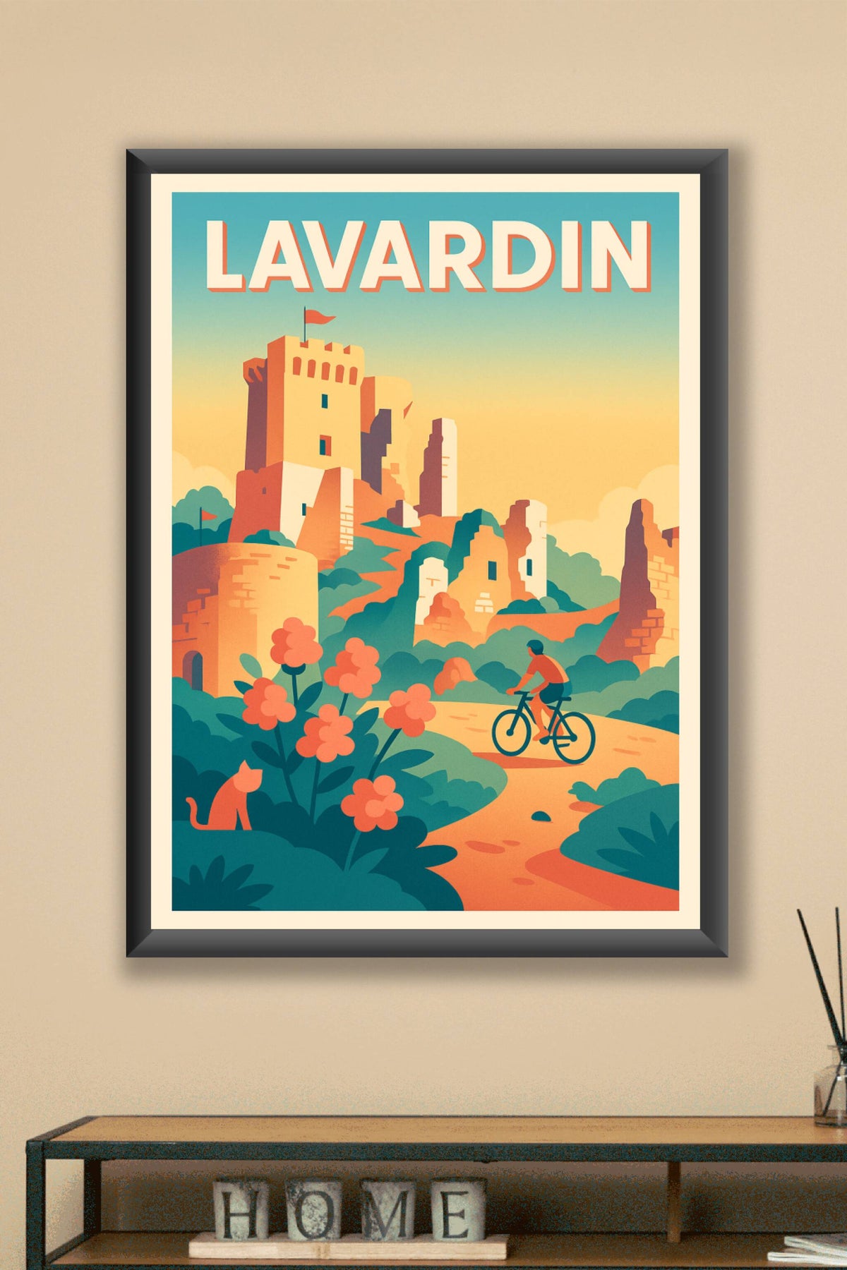 Affiche Lavardin — Évasion bucolique au cœur des ruines médiévales · poster d'art de Lavardin