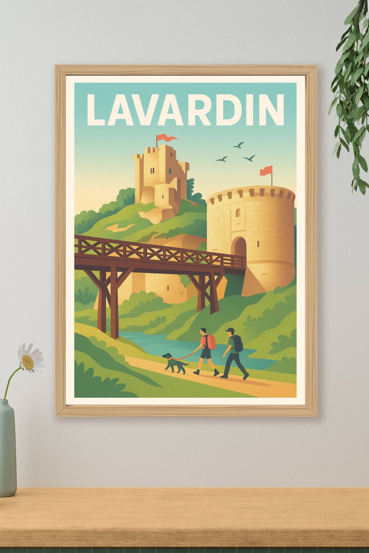 Affiche Lavardin — Découvrez le charme médiéval · poster d'art de Lavardin
