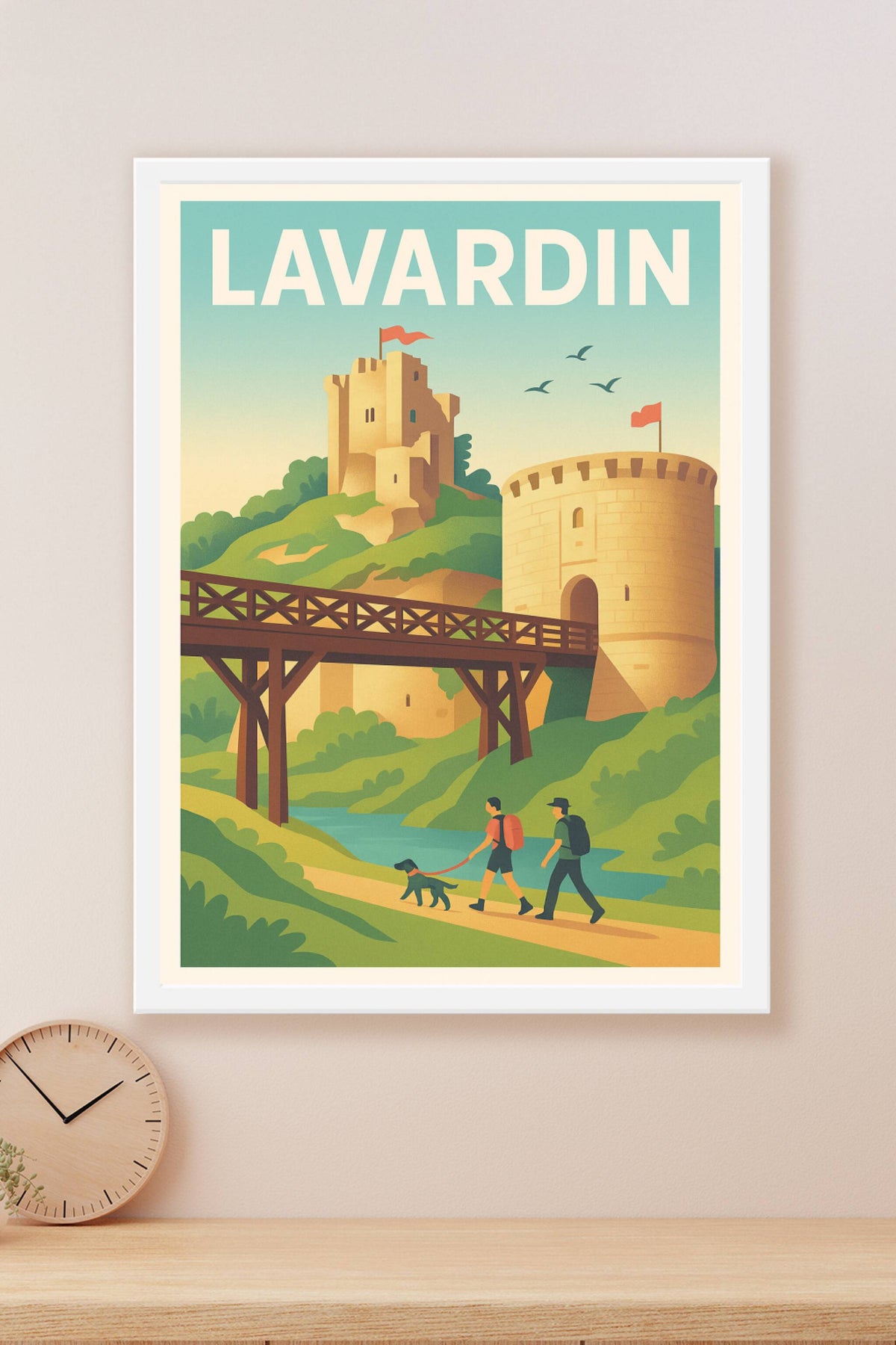 Affiche Lavardin — Découvrez le charme médiéval · poster d'art de Lavardin