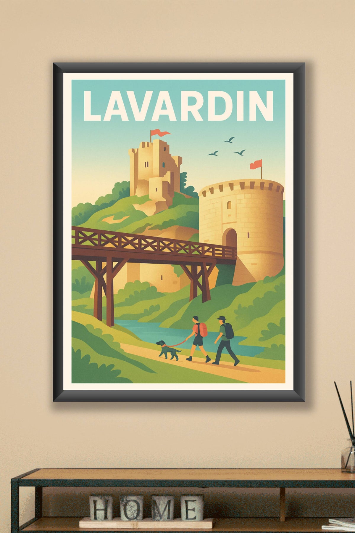 Affiche Lavardin — Découvrez le charme médiéval · poster d'art de Lavardin