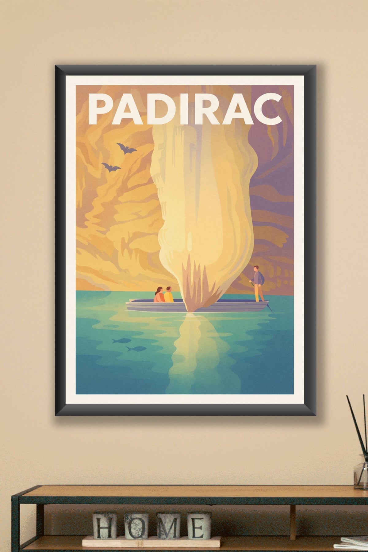 Affiche Padirac — Explorez la merveille souterraine · poster d'art de Padirac