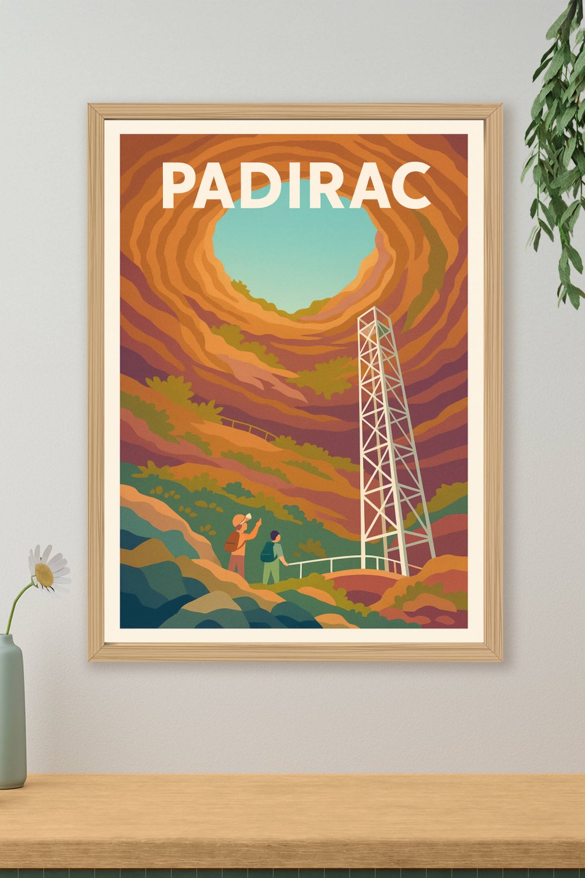 Affiche Padirac — L'incroyable gouffre naturel à découvrir · poster d'art de Padirac