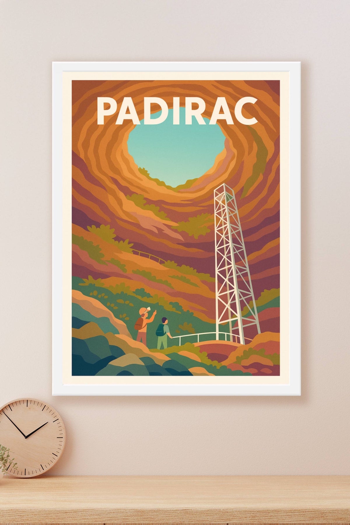 Affiche Padirac — L'incroyable gouffre naturel à découvrir · poster d'art de Padirac