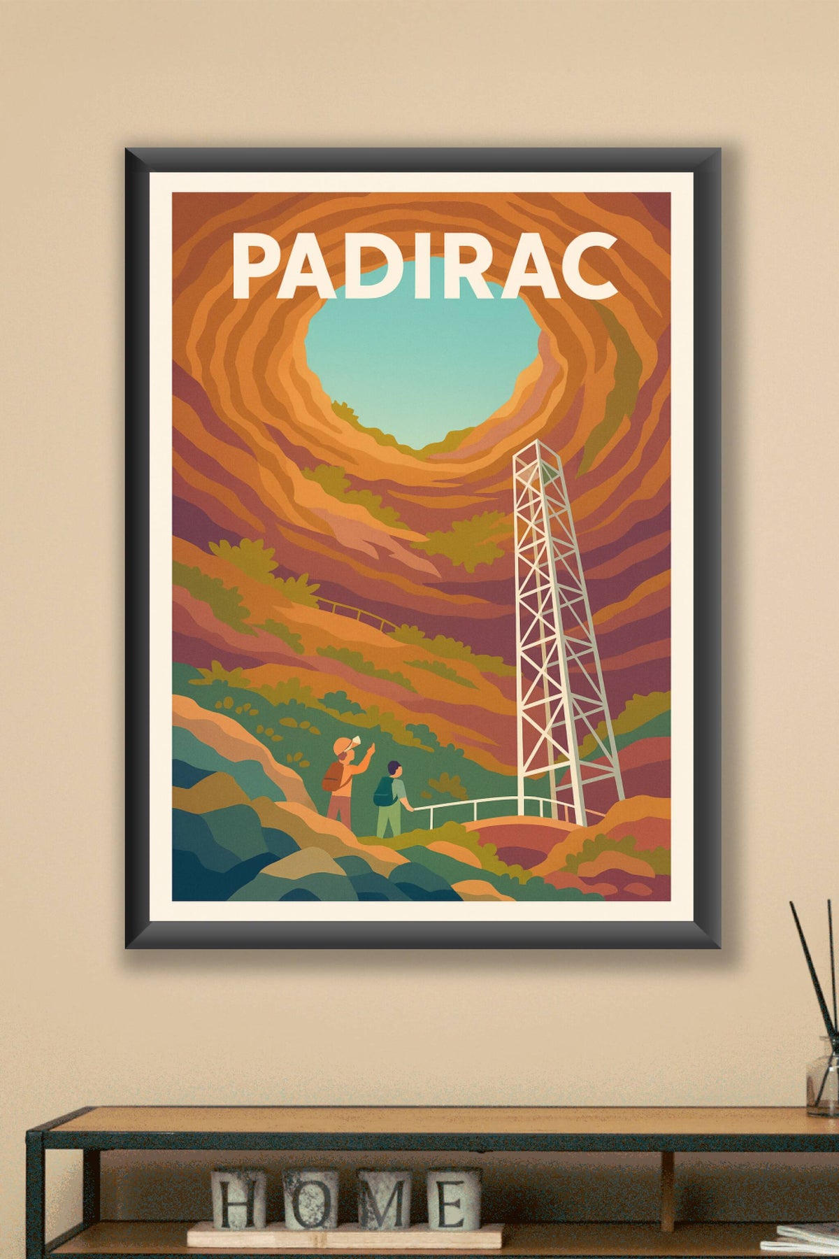 Affiche Padirac — L'incroyable gouffre naturel à découvrir · poster d'art de Padirac