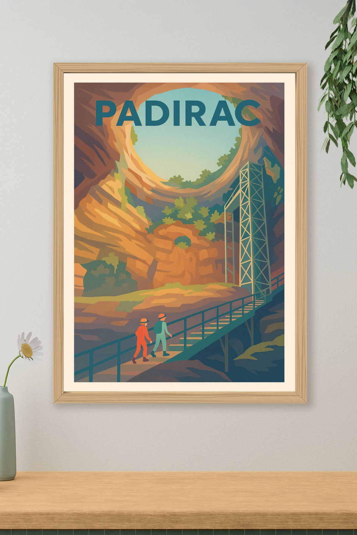 Affiche Padirac — Exploration au cœur de la nature souterraine · poster d'art de Padirac