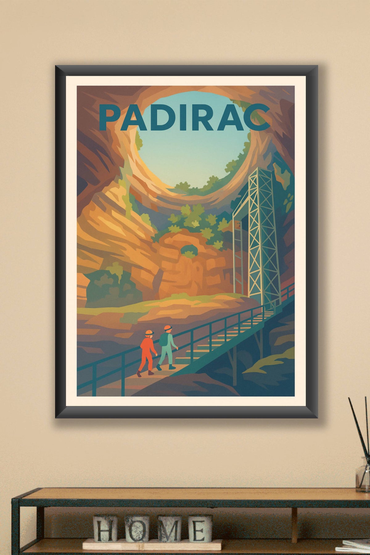 Affiche Padirac — Exploration au cœur de la nature souterraine · poster d'art de Padirac
