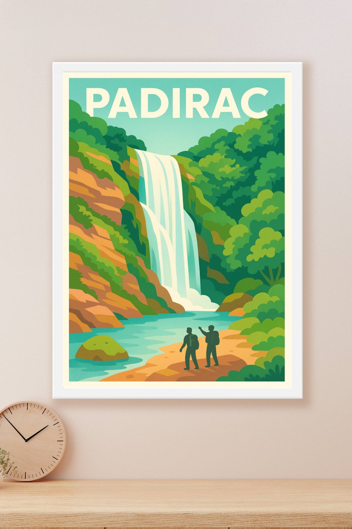 Affiche Padirac — L'appel de la nature et de la cascade · poster d'art de Padirac