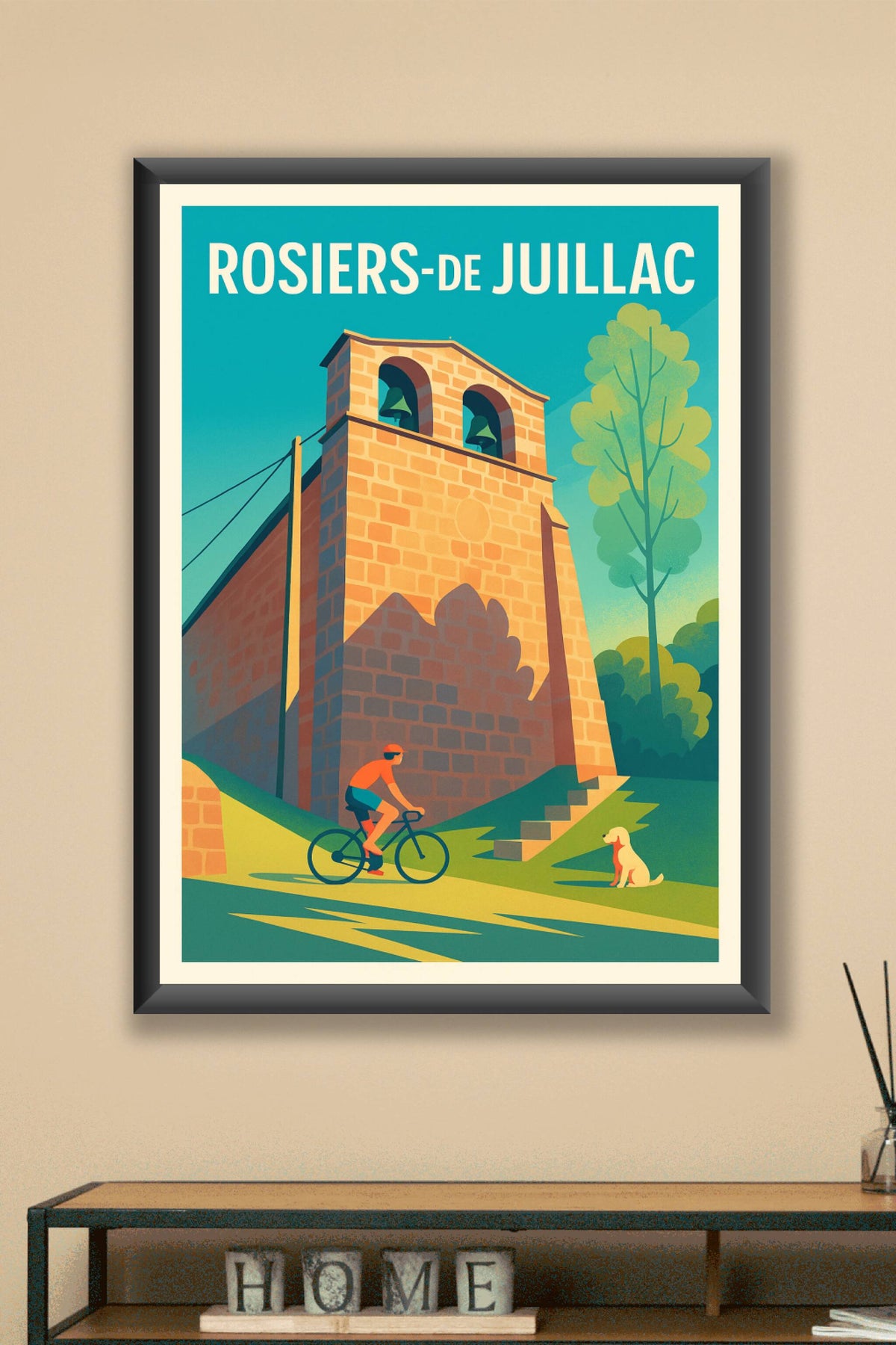 Affiche Rosiers-de-Juillac — L'Escapade Champêtre · poster d'art de Rosiers-de-Juillac