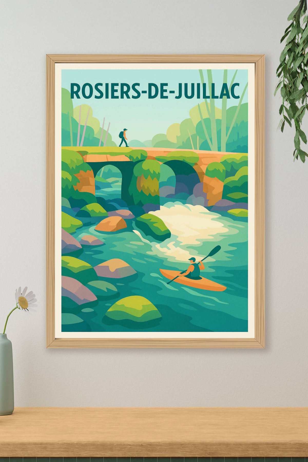 Affiche Rosiers-de-Juillac — Évasion Nature et Aventure · poster d'art de Rosiers-de-Juillac