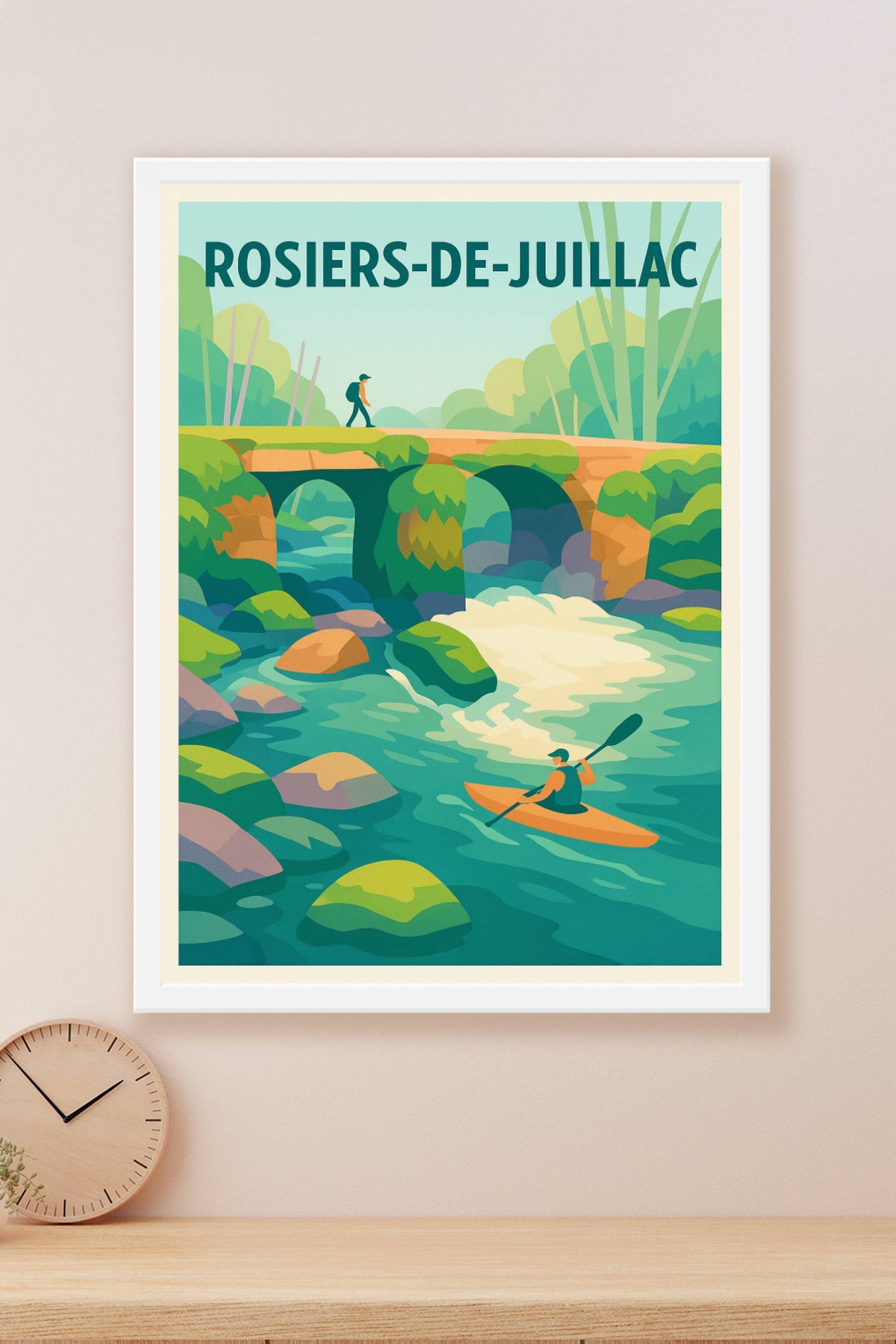 Affiche Rosiers-de-Juillac — Évasion Nature et Aventure · poster d'art de Rosiers-de-Juillac