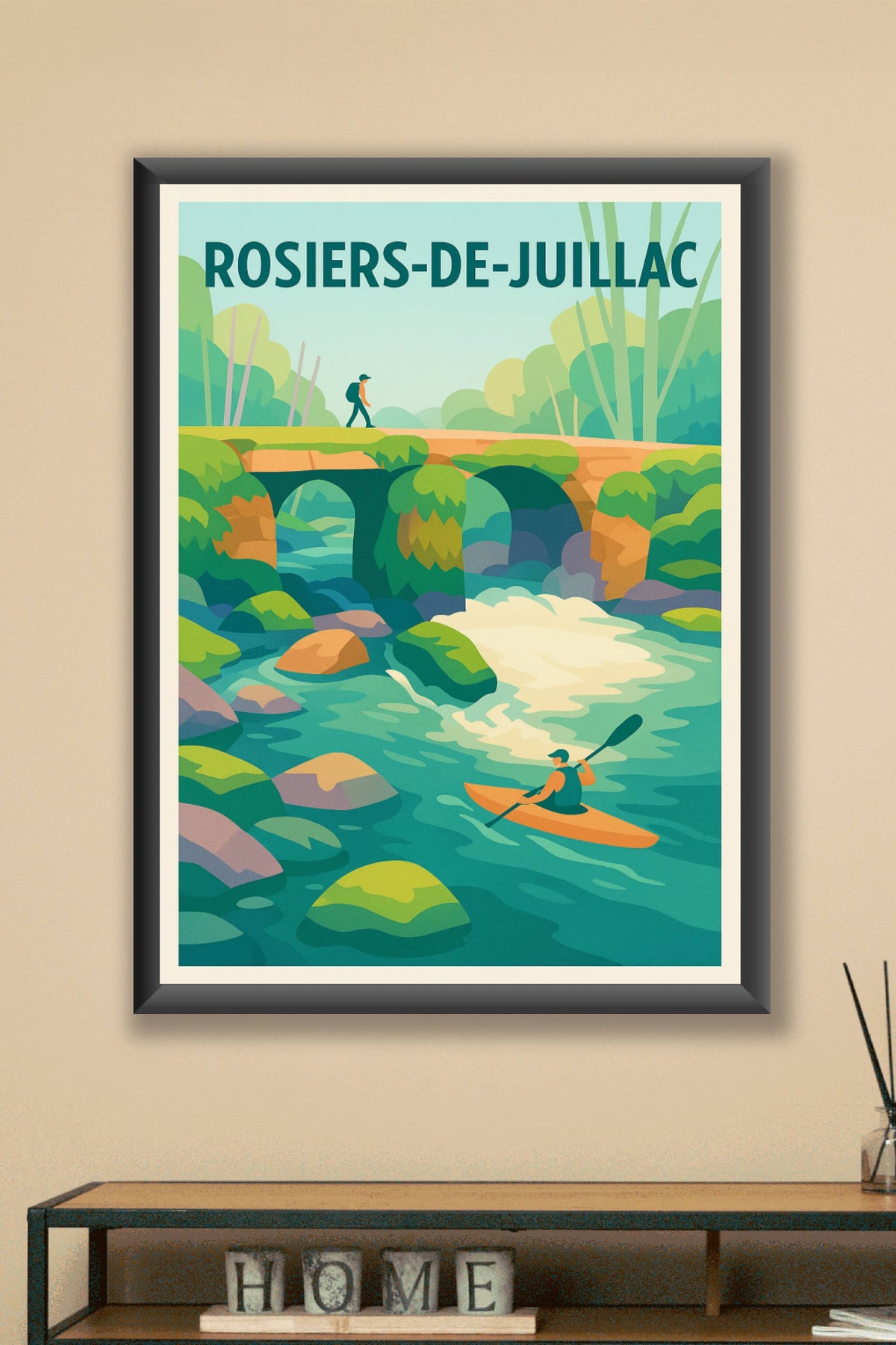 Affiche Rosiers-de-Juillac — Évasion Nature et Aventure · poster d'art de Rosiers-de-Juillac
