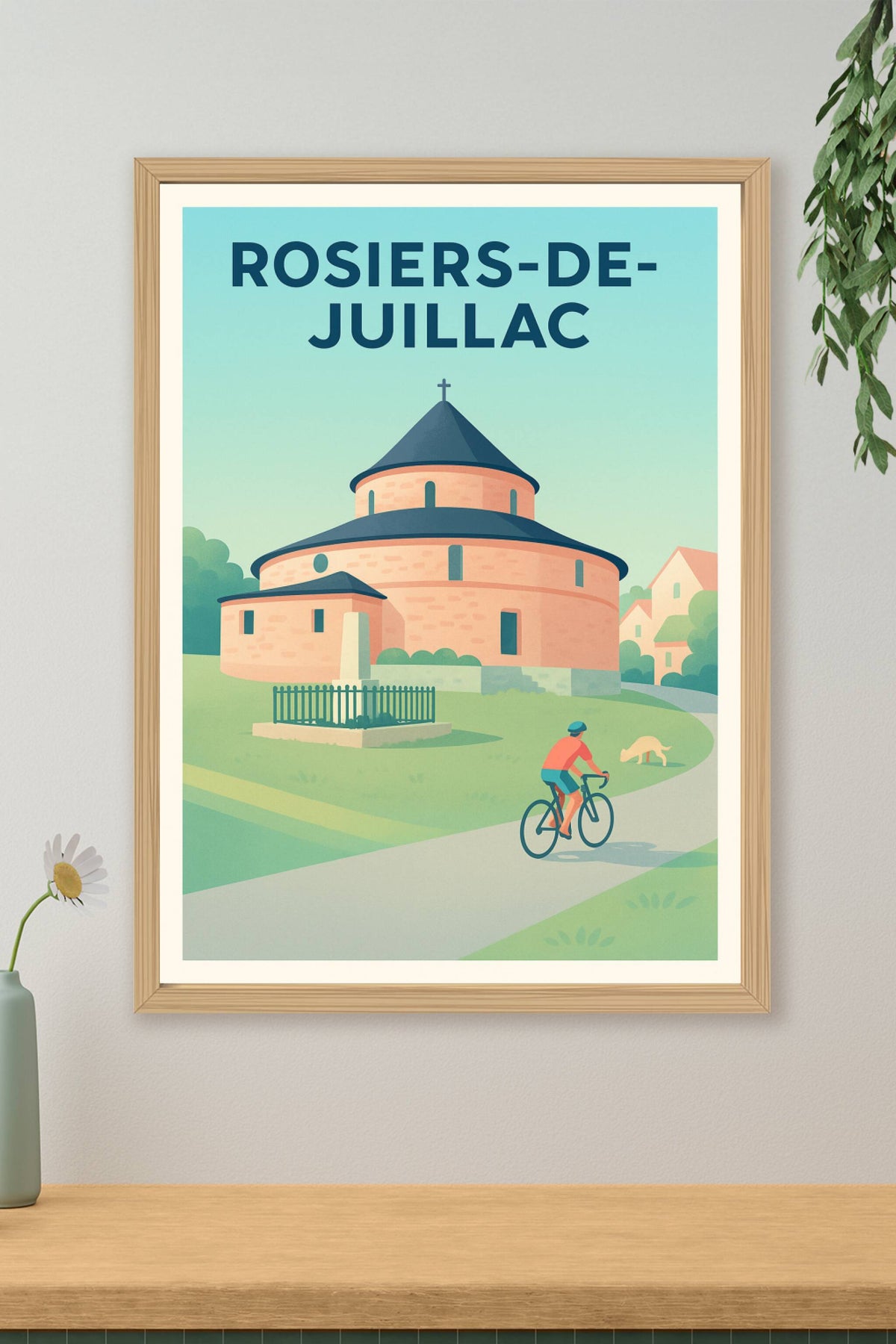 Affiche Rosiers-de-Juillac — Douceur et Patrimoine au Cœur de la Nature · poster d'art de Rosiers-de-Juillac