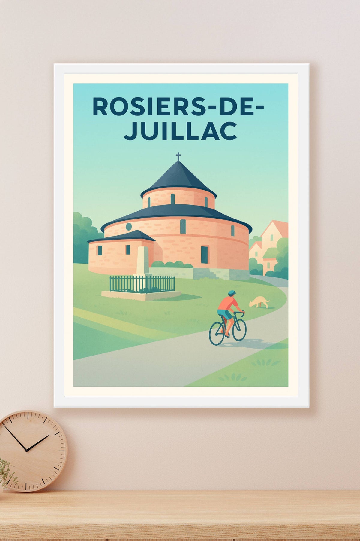 Affiche Rosiers-de-Juillac — Douceur et Patrimoine au Cœur de la Nature · poster d'art de Rosiers-de-Juillac