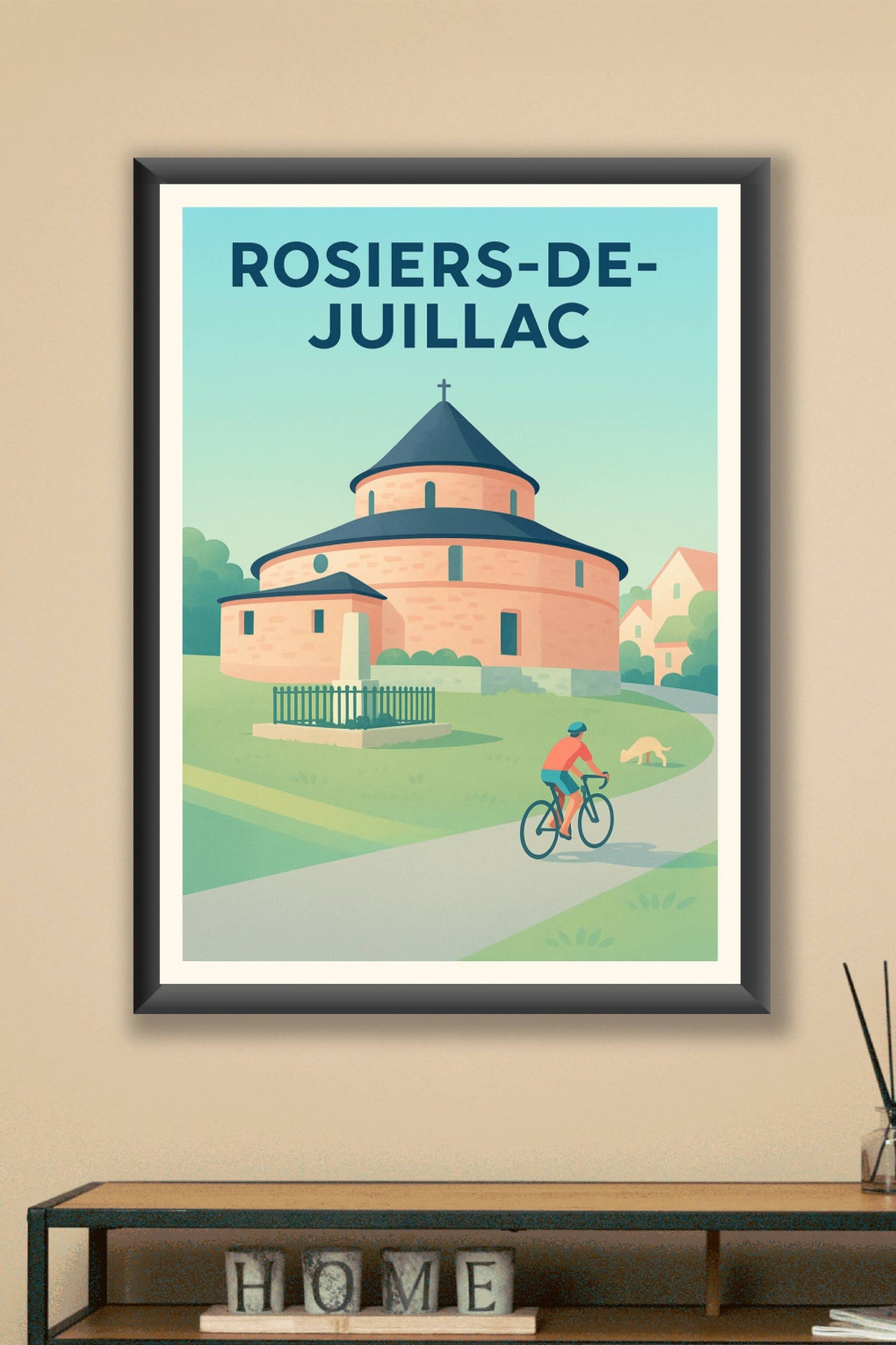 Affiche Rosiers-de-Juillac — Douceur et Patrimoine au Cœur de la Nature · poster d'art de Rosiers-de-Juillac