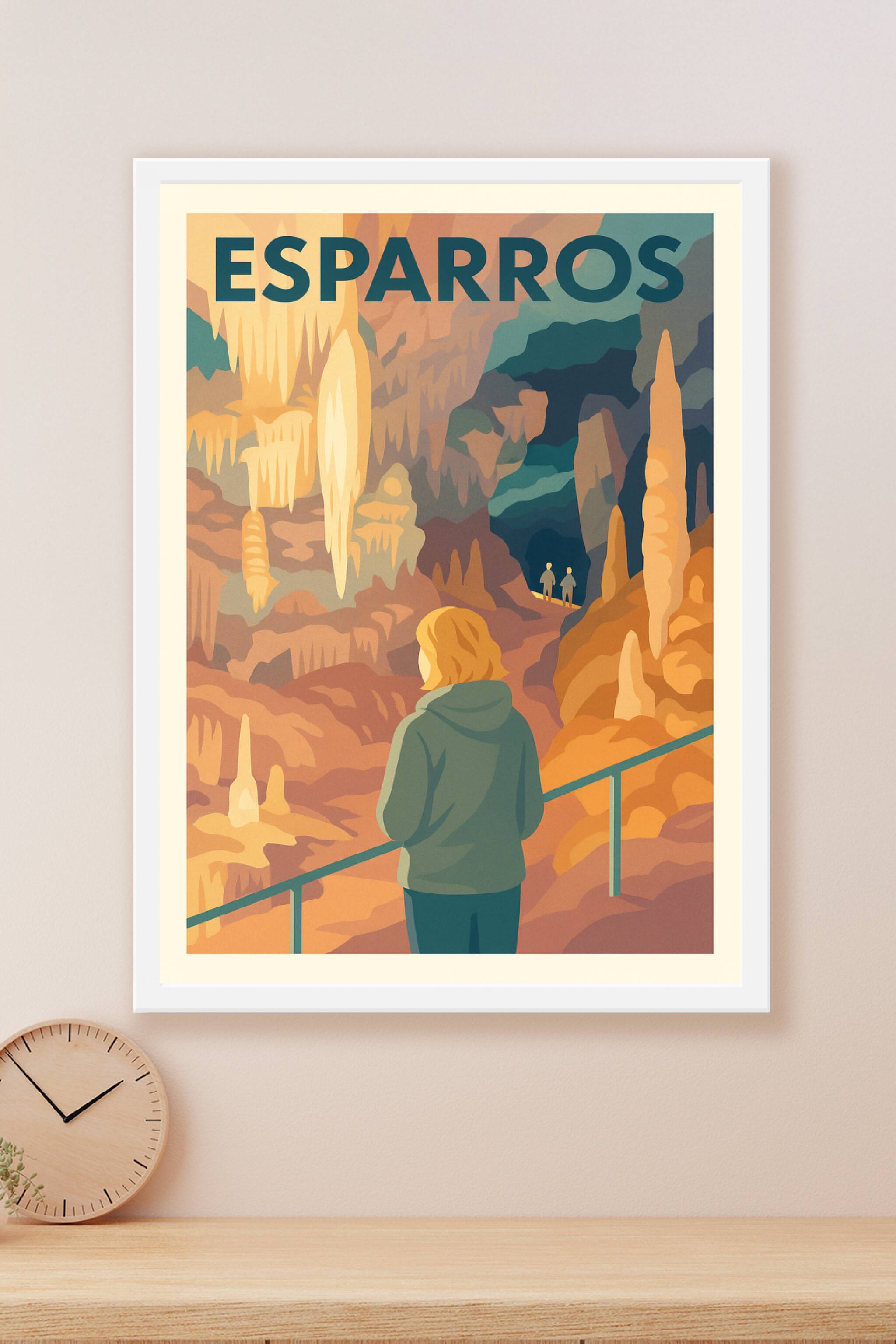 Affiche Esparros — Un voyage au cœur des merveilles souterraines · poster d'art de Esparros