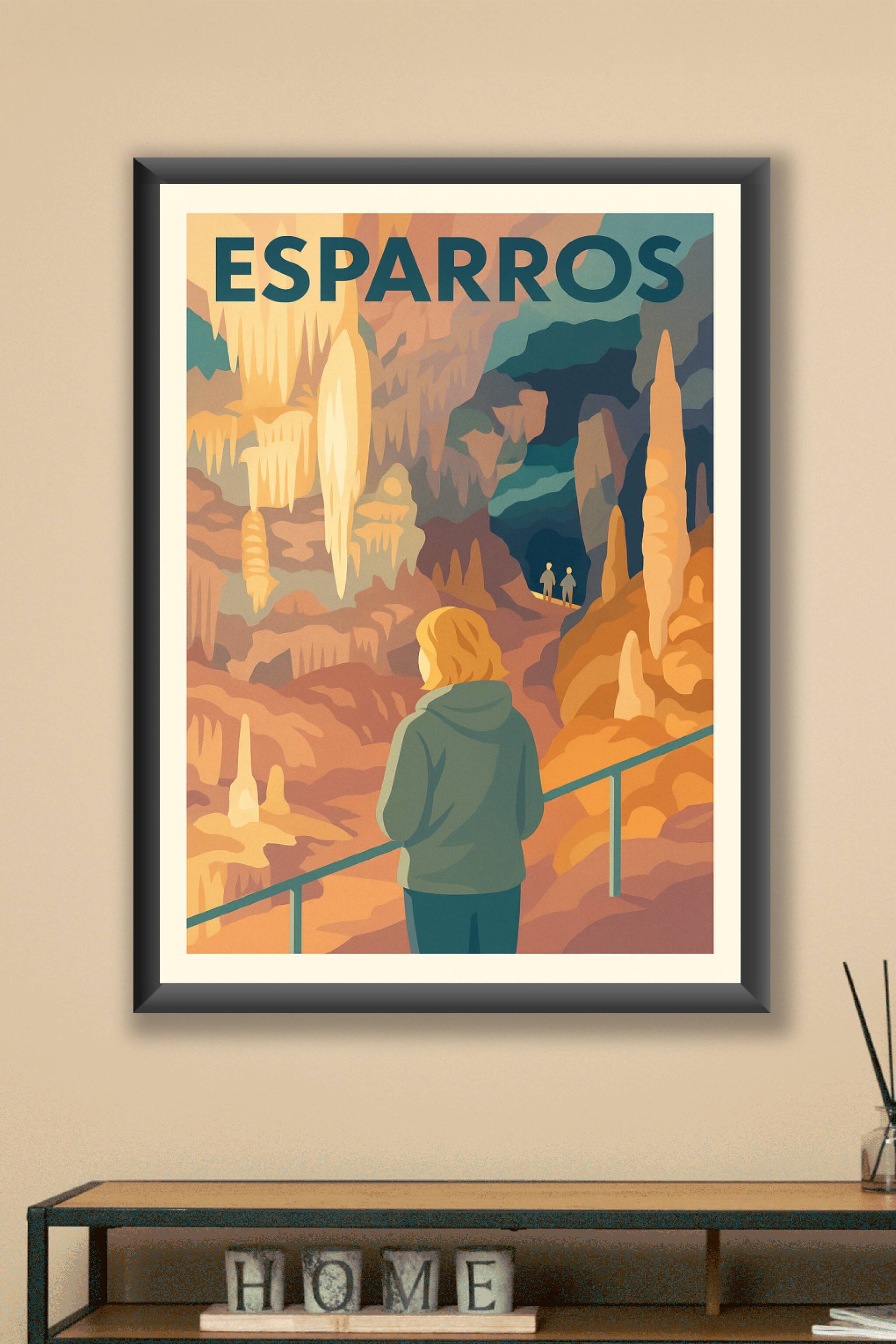 Affiche Esparros — Un voyage au cœur des merveilles souterraines · poster d'art de Esparros