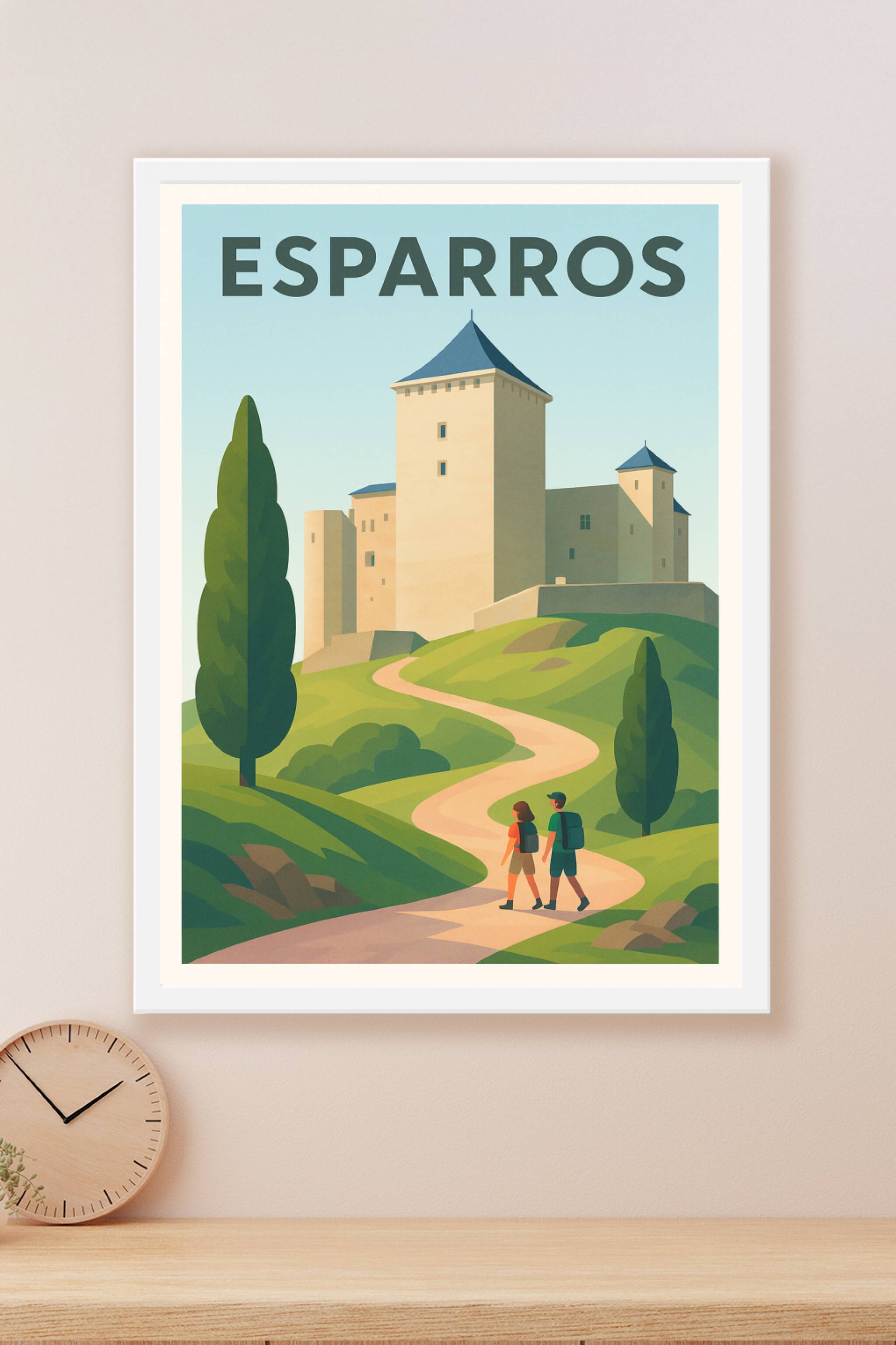 Affiche Esparros — Promenade au Château des Cimes · poster d'art de Esparros