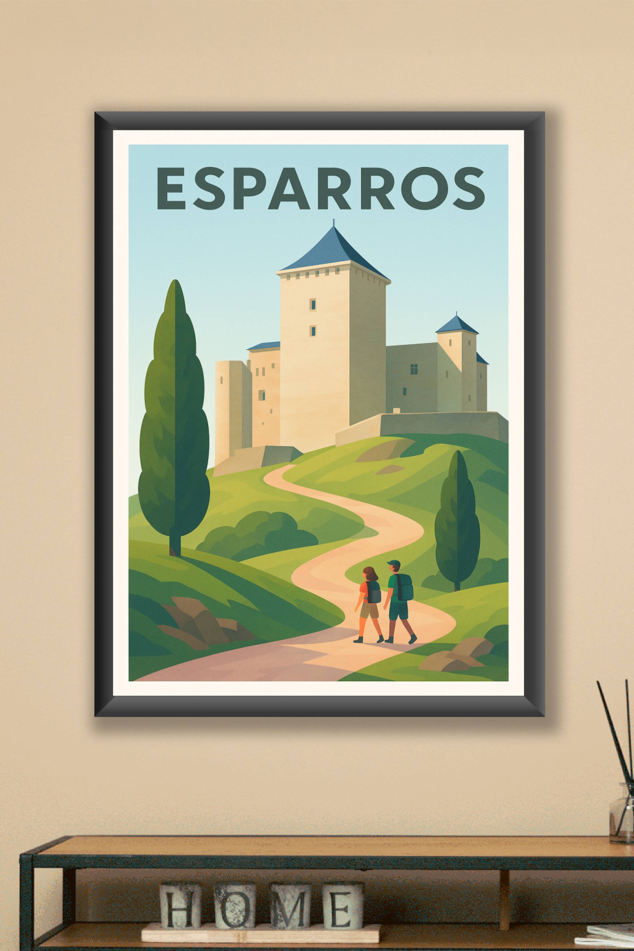 Affiche Esparros — Promenade au Château des Cimes · poster d'art de Esparros