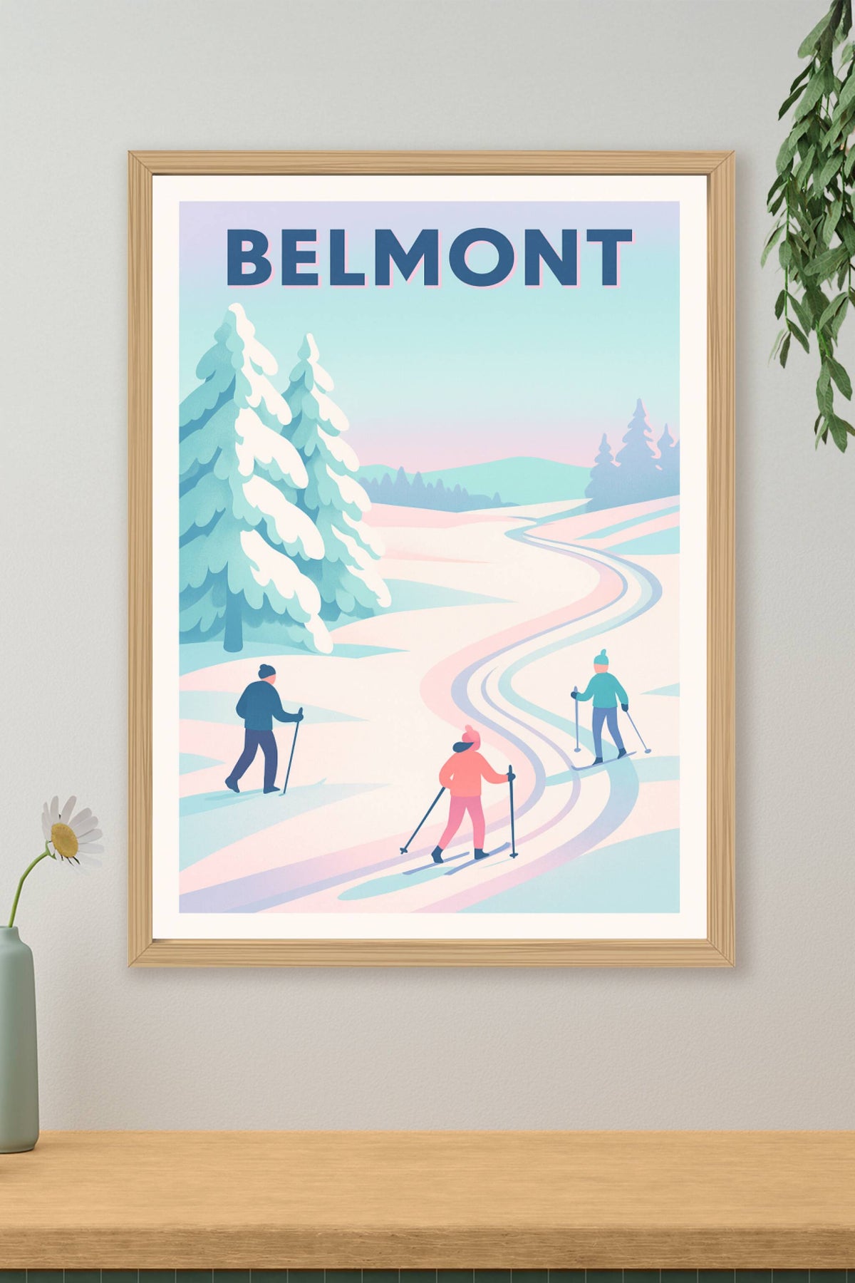 Affiche Belmont — Échappée blanche en pleine nature · poster d'art de Belmont