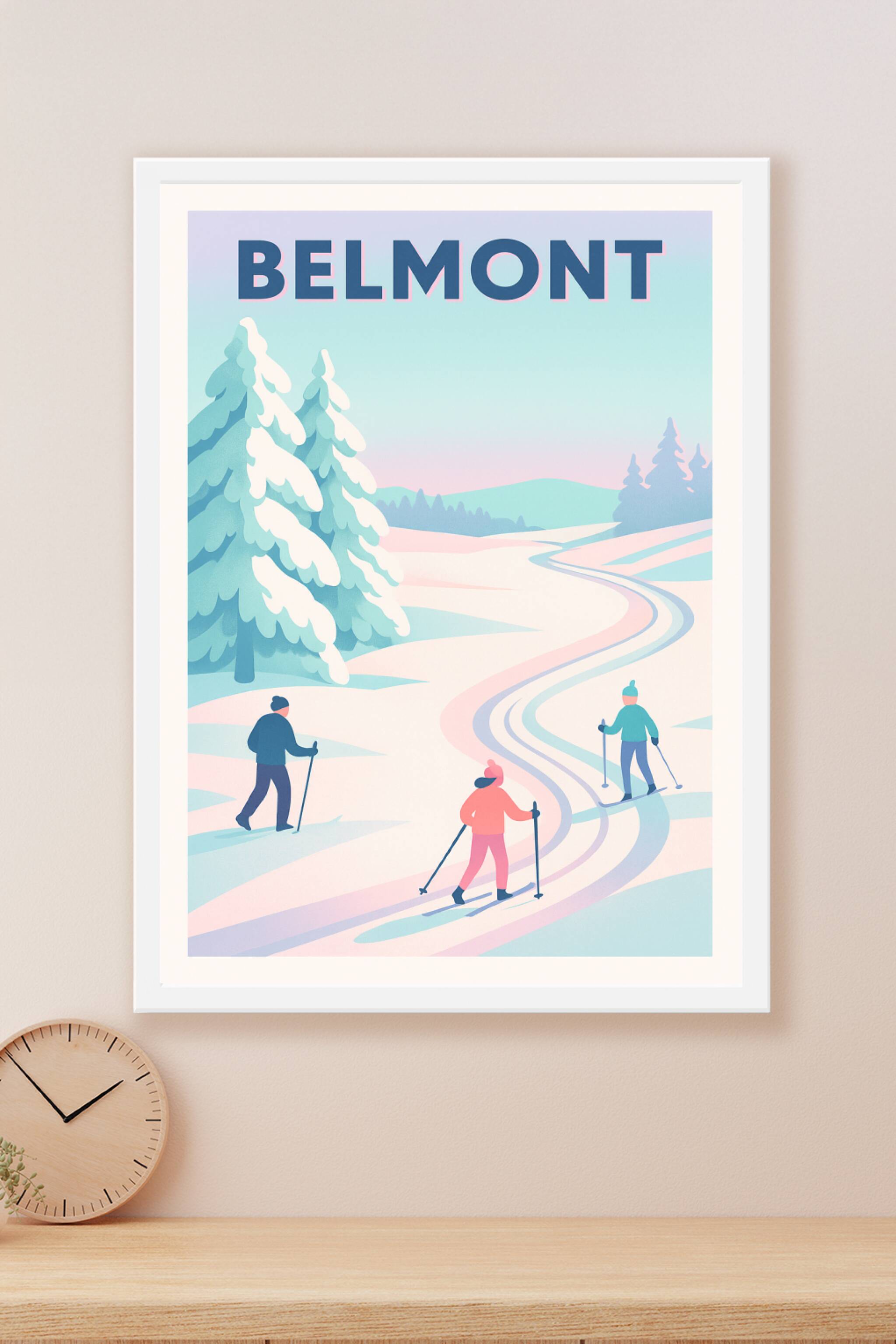 Affiche Belmont — Échappée blanche en pleine nature · poster d'art de Belmont