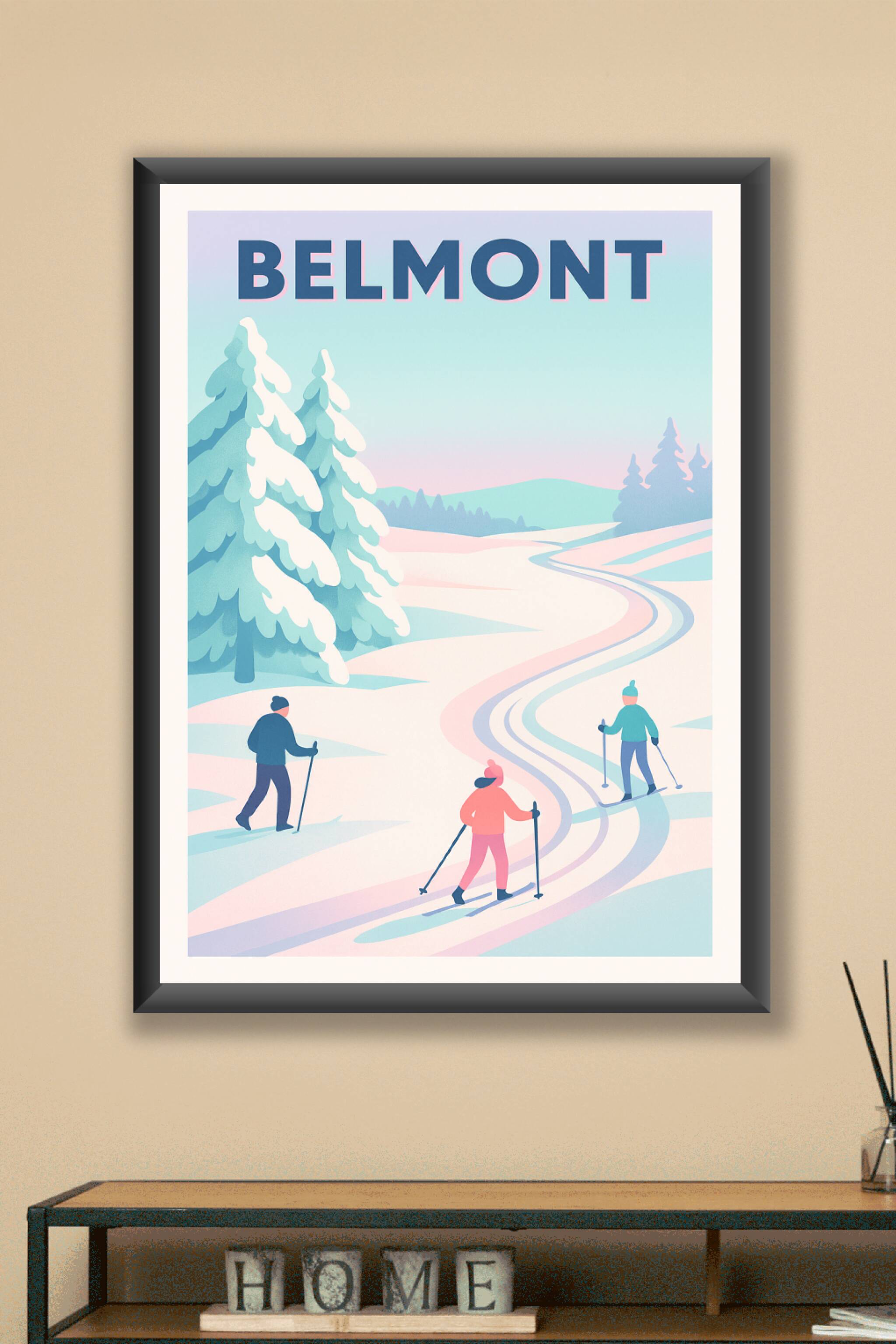 Affiche Belmont — Échappée blanche en pleine nature · poster d'art de Belmont