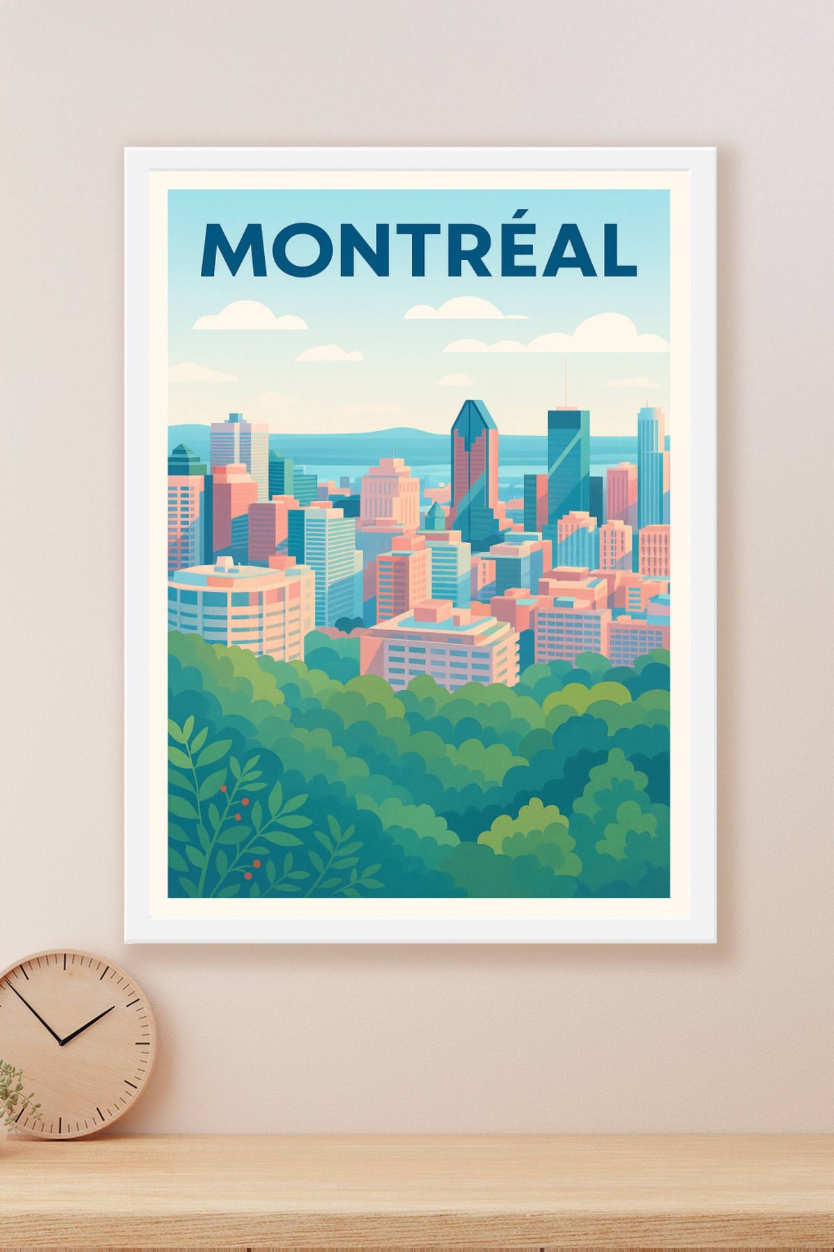 Affiche Montréal — L'essence urbaine en pleine nature · poster d'art de Montréal