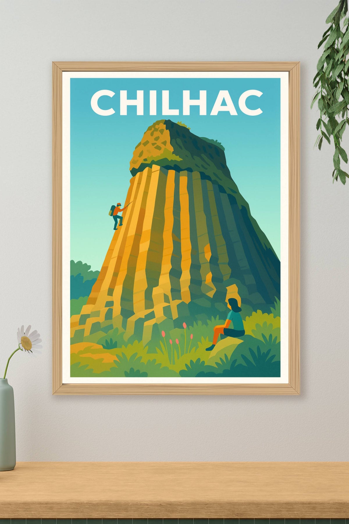 Affiche Chilhac — L'escalade au cœur de la nature · poster d'art de Chilhac