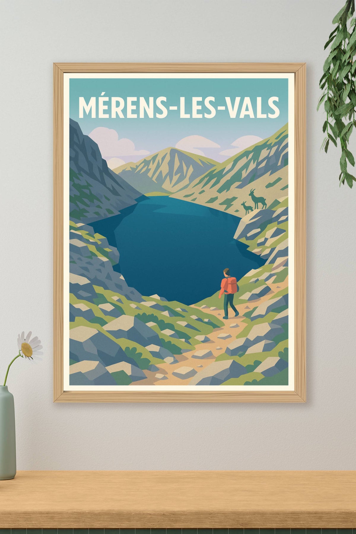 Affiche Méren-les-Vals — Évasion au cœur des montagnes · poster d'art de Méren-les-Vals