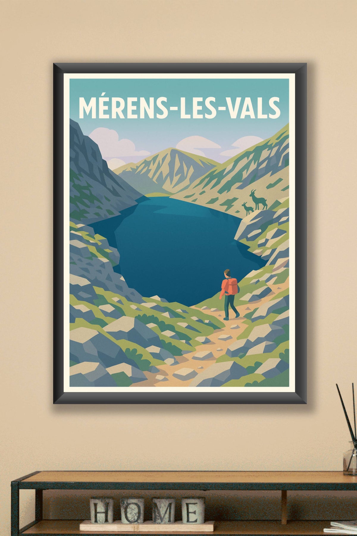 Affiche Méren-les-Vals — Évasion au cœur des montagnes · poster d'art de Méren-les-Vals