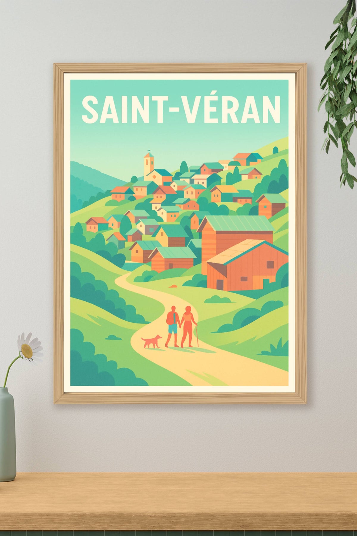 Affiche Saint-Véran — Charme et sérénité en montagne · poster d'art de Saint-Véran