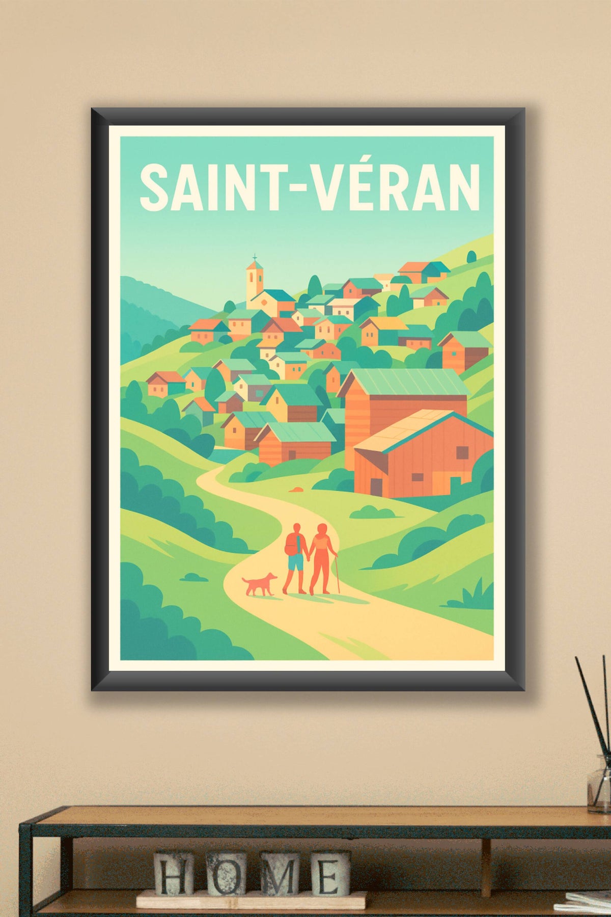 Affiche Saint-Véran — Charme et sérénité en montagne · poster d'art de Saint-Véran