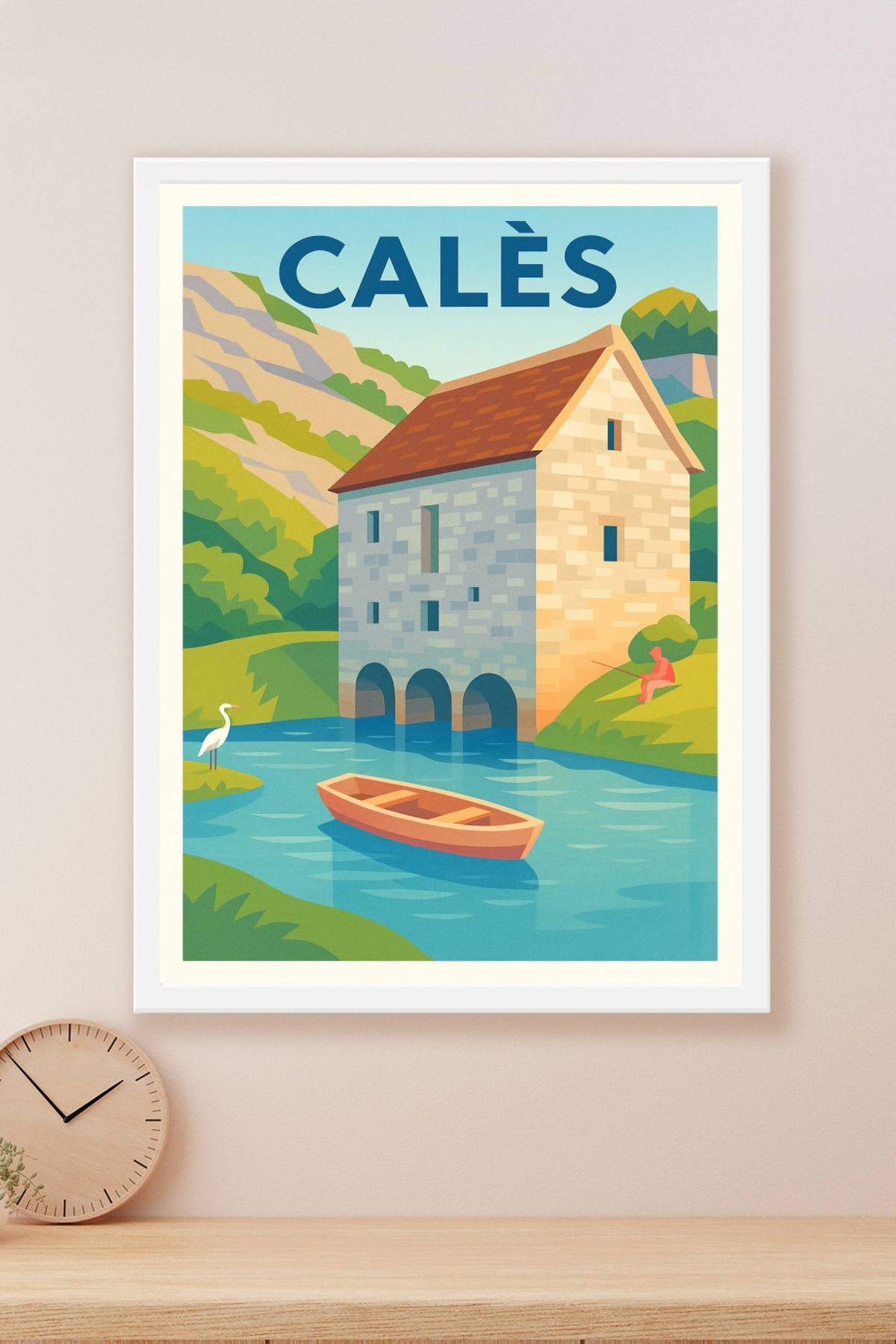 Affiche Calès — L'Art de la Sérénité au Bord de l'Eau · poster d'art de Calès
