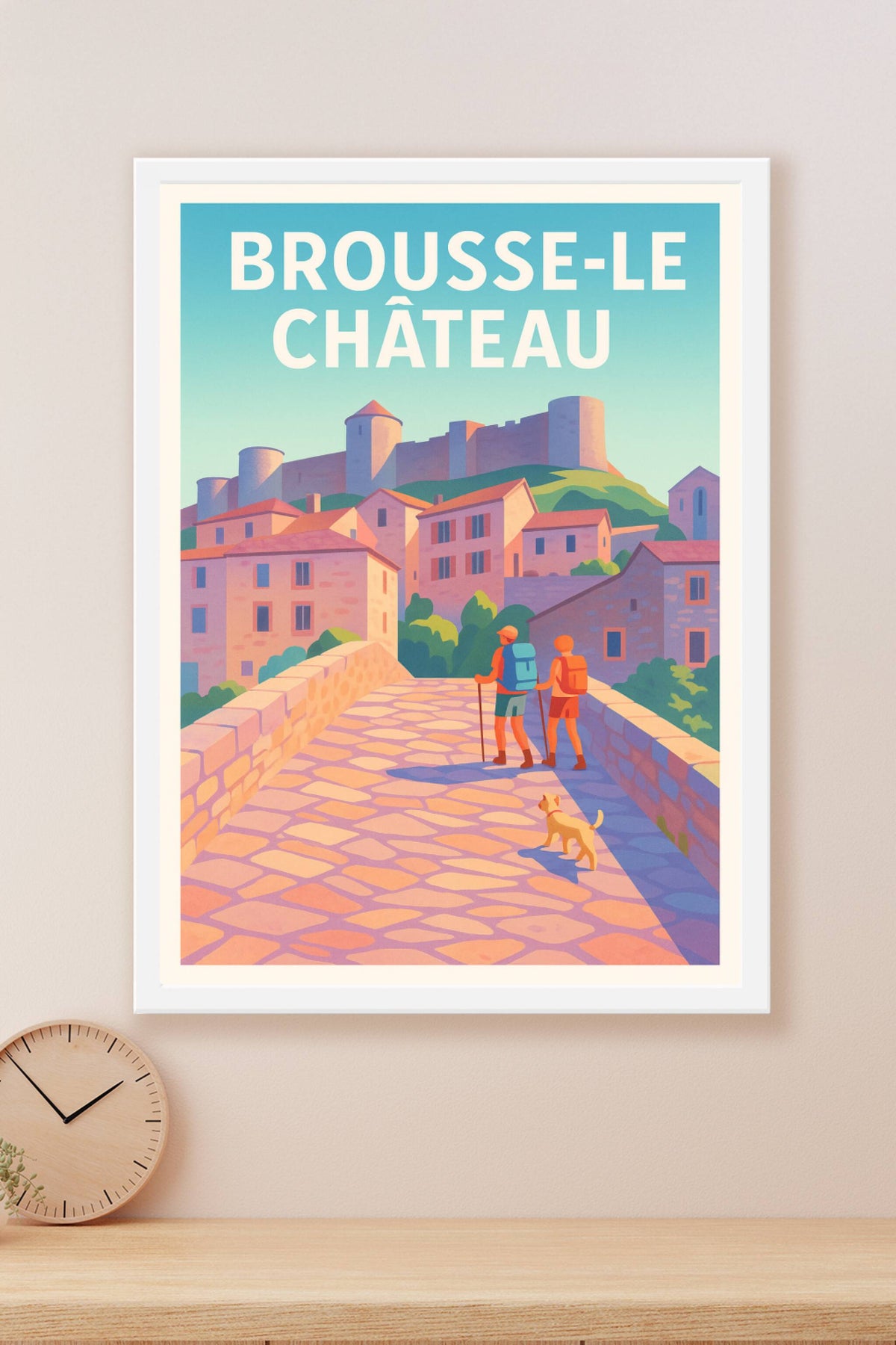 Affiche Brousse-le-Château — Un voyage au cœur d’un village médiéval · poster d'art de Brousse-le-Château