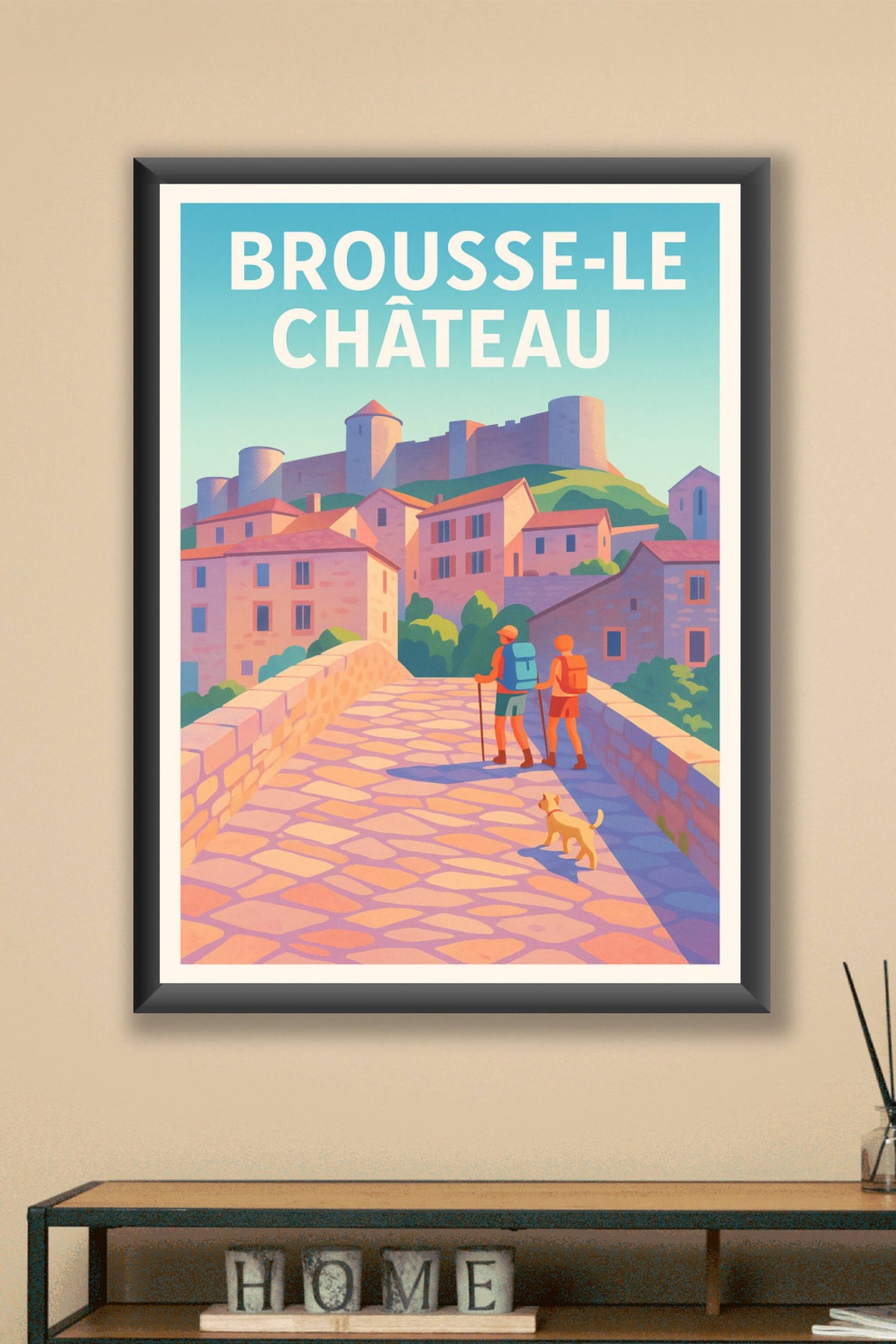 Affiche Brousse-le-Château — Un voyage au cœur d’un village médiéval · poster d'art de Brousse-le-Château