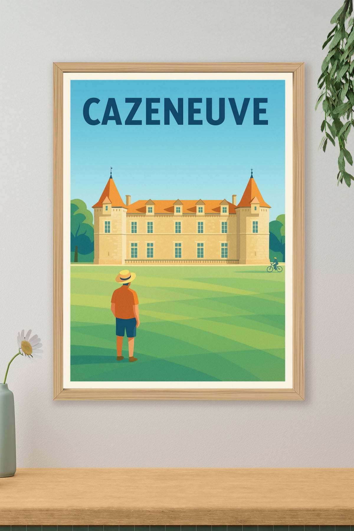 Affiche Cazeneuve — L'élégance historique en pleine nature · poster d'art de Cazeneuve