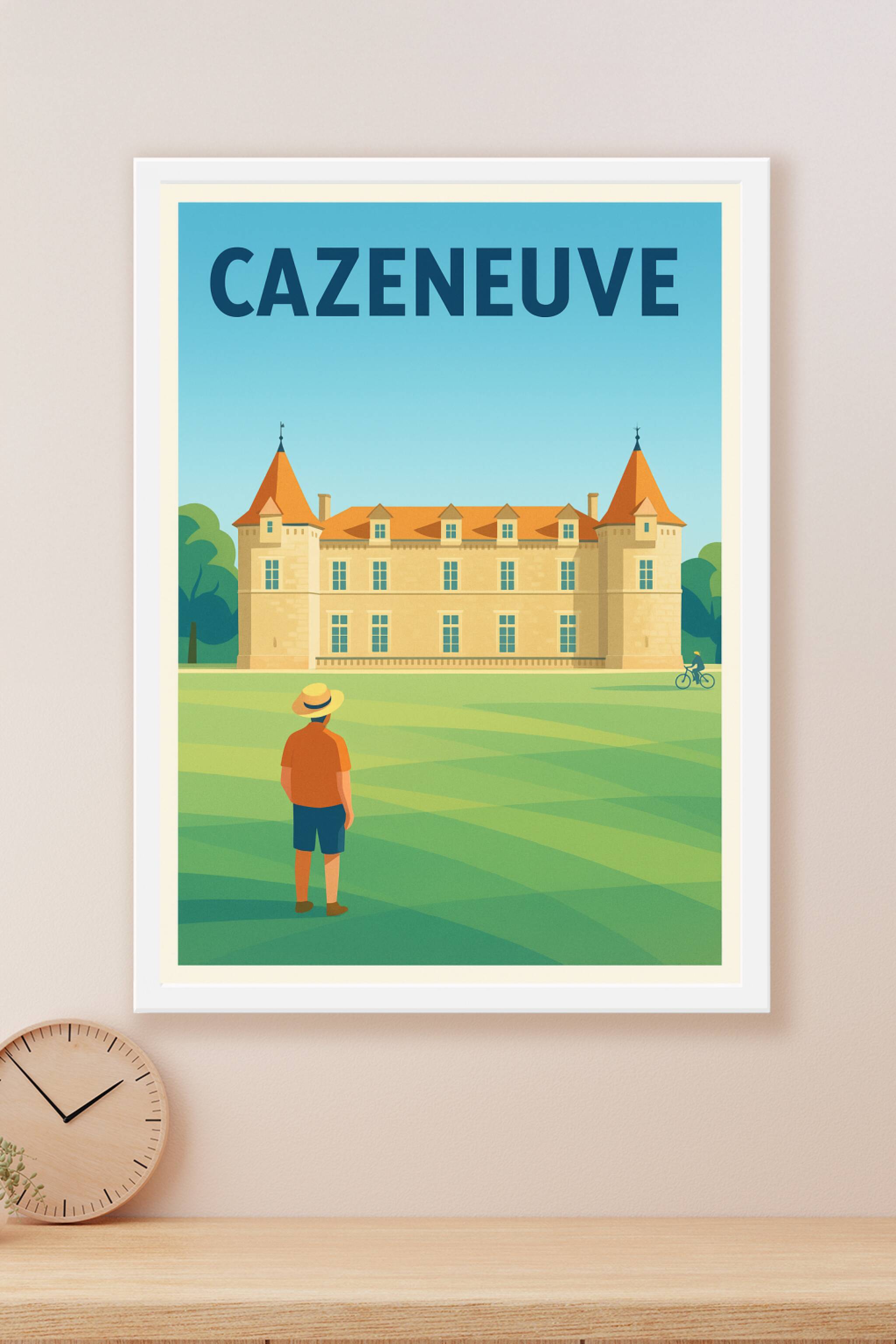 Affiche Cazeneuve — L'élégance historique en pleine nature · poster d'art de Cazeneuve